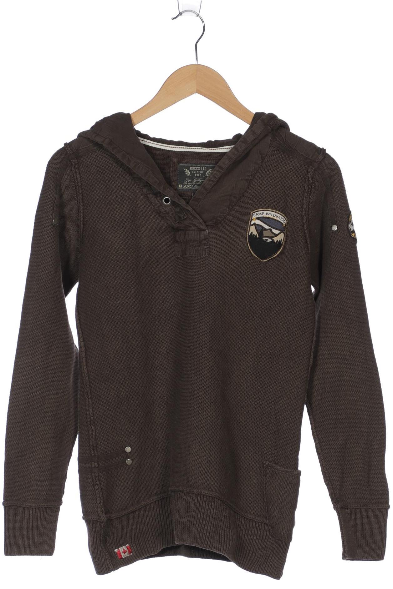 

Soccx Damen Kapuzenpullover, braun, Gr. 38