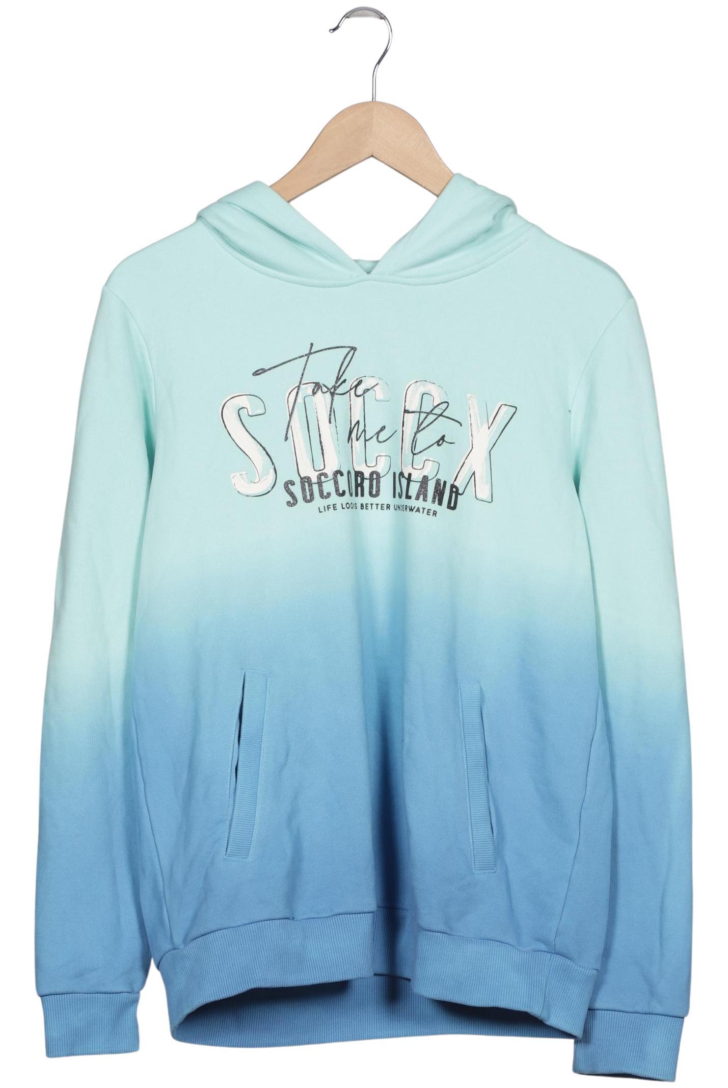

Soccx Damen Kapuzenpullover, hellblau, Gr. 38