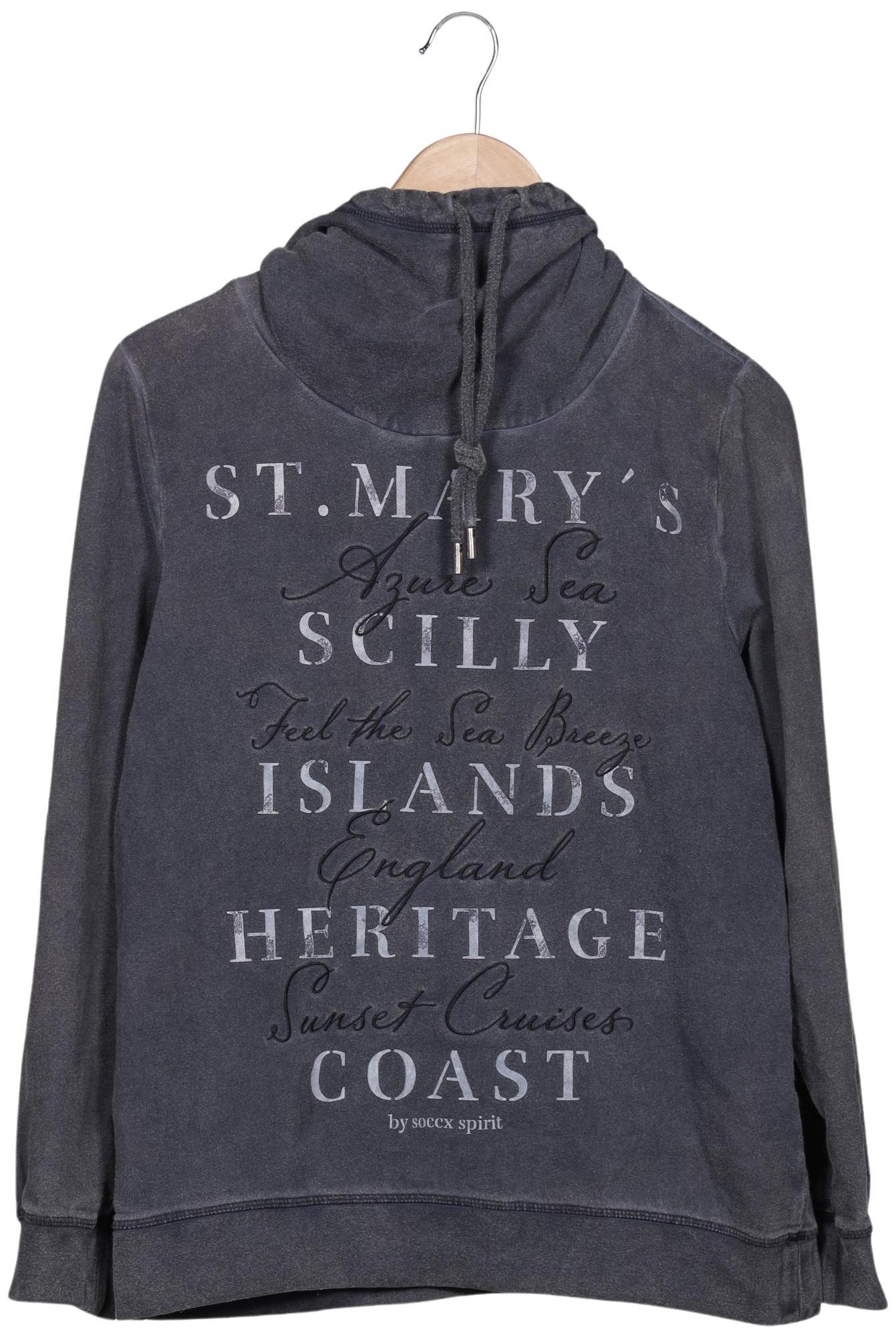 

Soccx Damen Kapuzenpullover, grau, Gr. 40