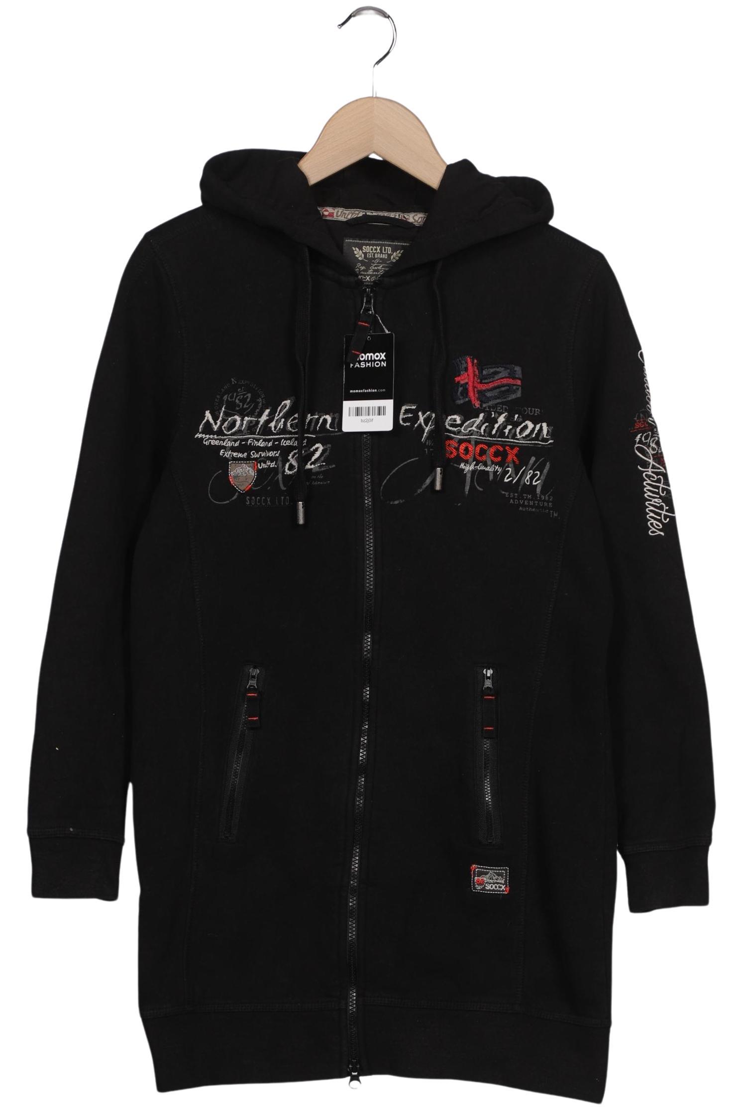 

Soccx Damen Kapuzenpullover, schwarz, Gr. 38