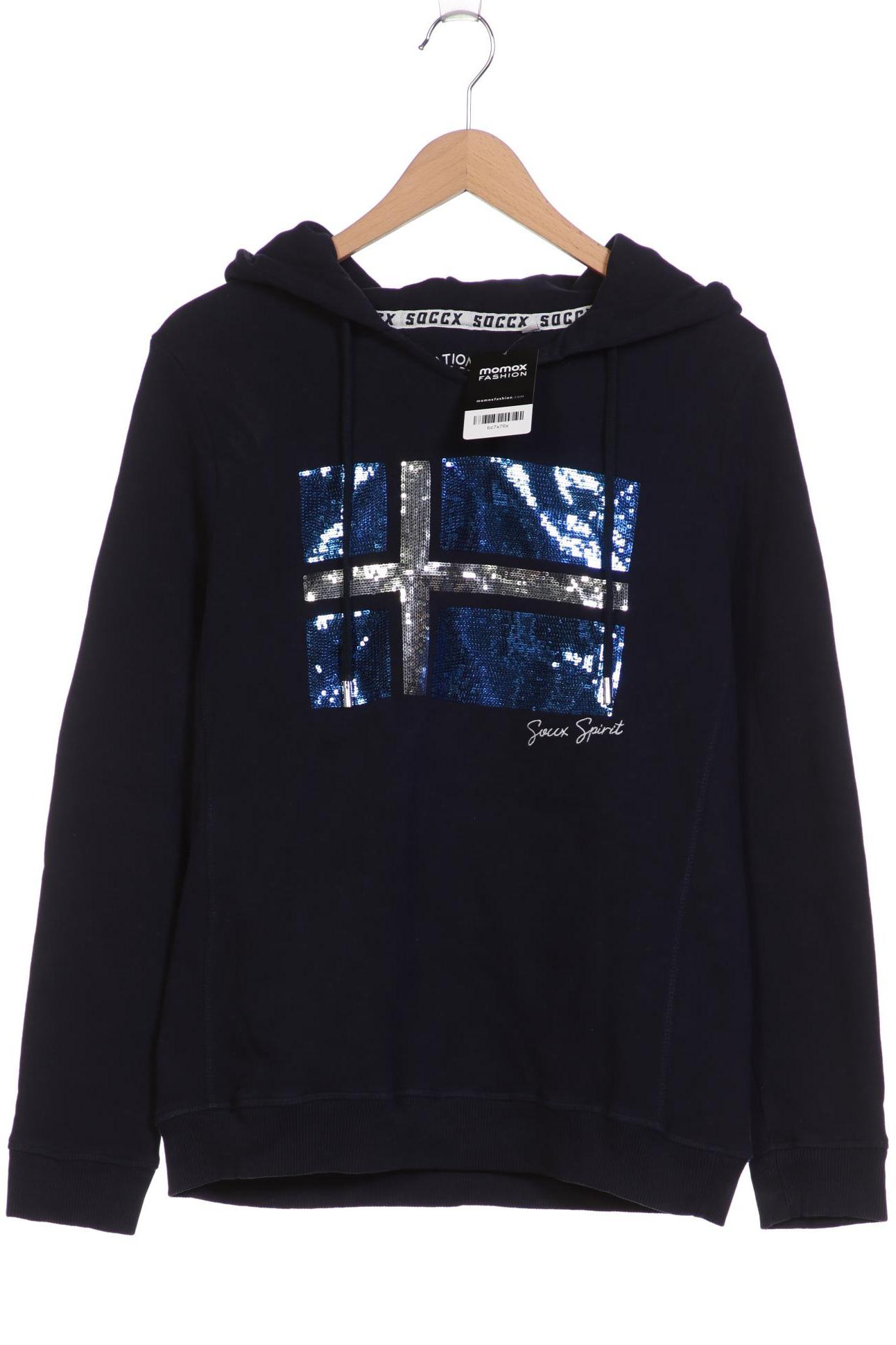

Soccx Damen Kapuzenpullover, marineblau, Gr. 38