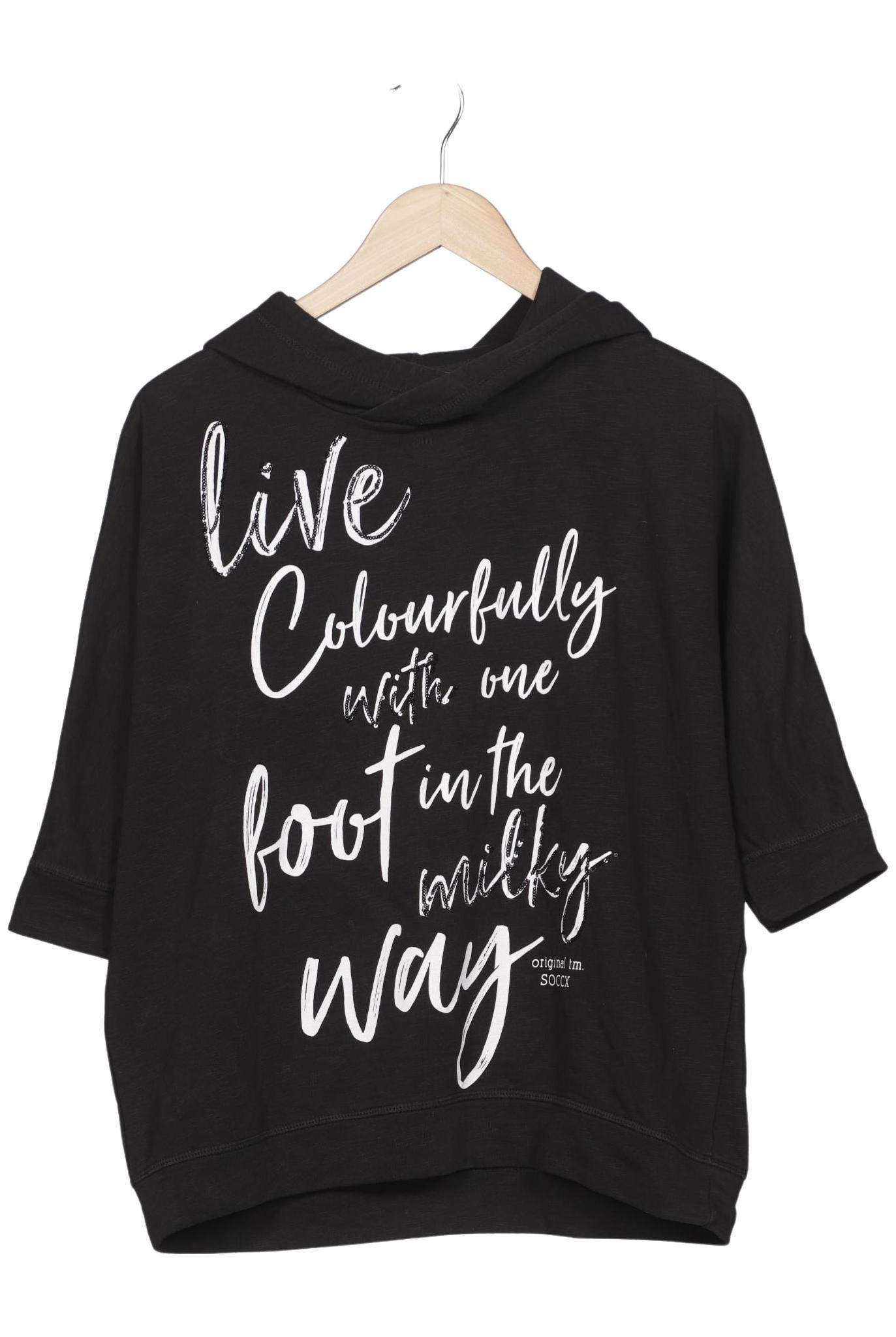 

Soccx Damen Kapuzenpullover, schwarz, Gr. 38