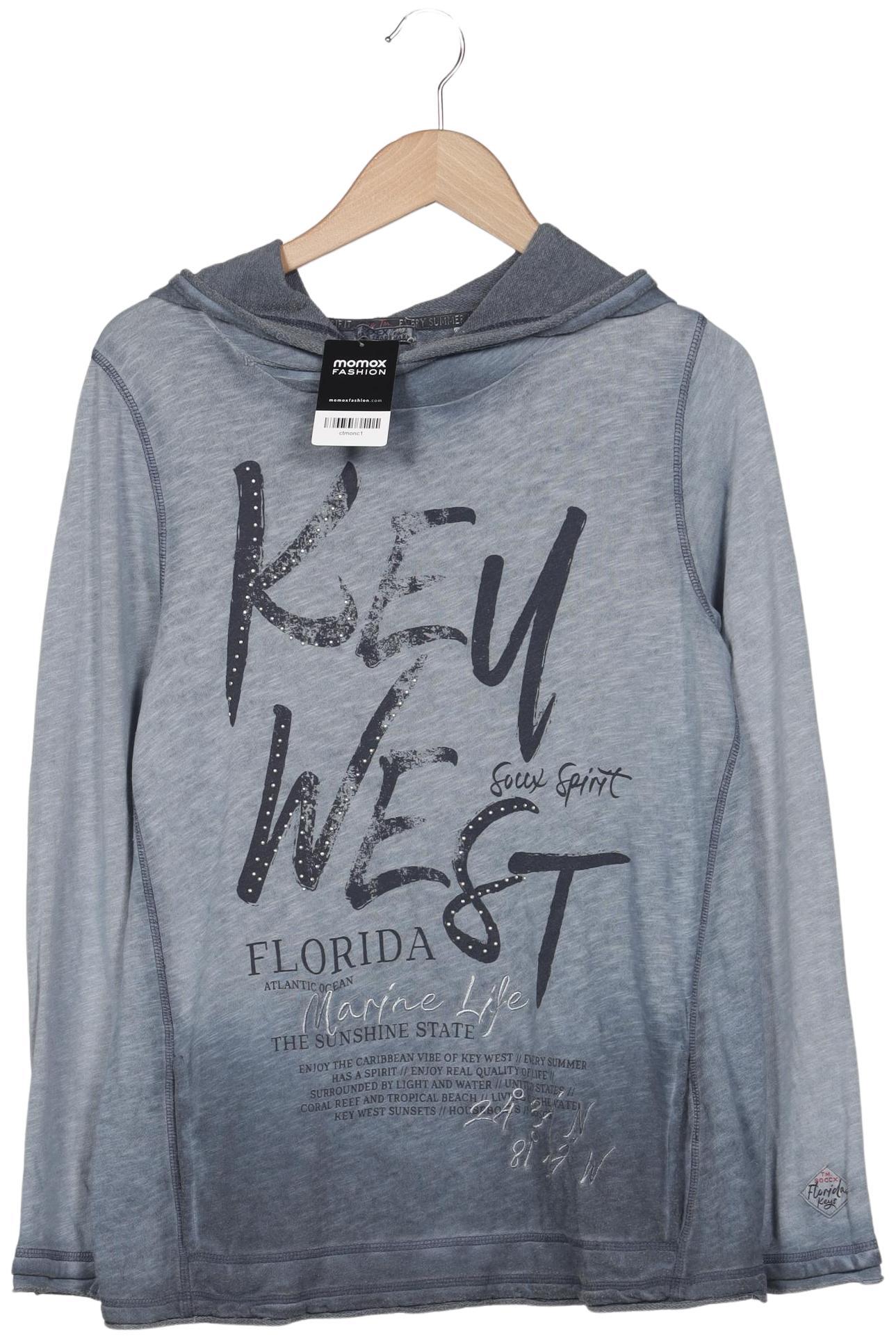 

Soccx Damen Kapuzenpullover, grau, Gr. 38