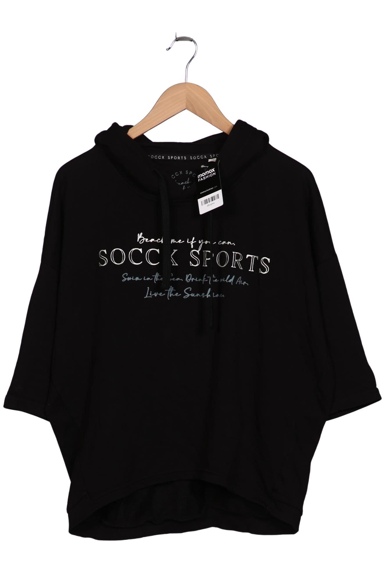 

Soccx Damen Kapuzenpullover, schwarz, Gr. 40