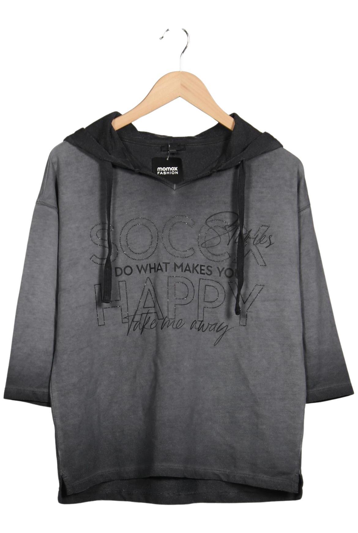 

Soccx Damen Kapuzenpullover, grau, Gr. 36