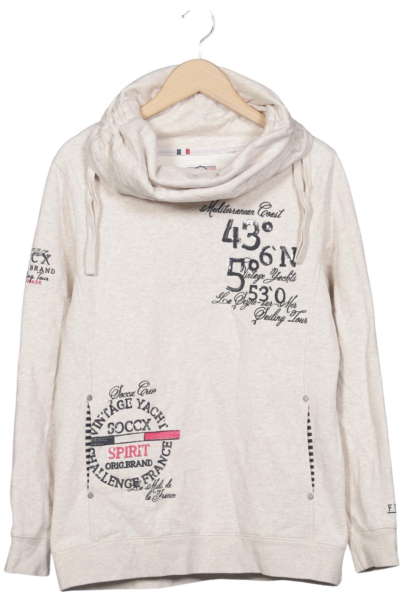 

Soccx Damen Kapuzenpullover, beige, Gr. 40
