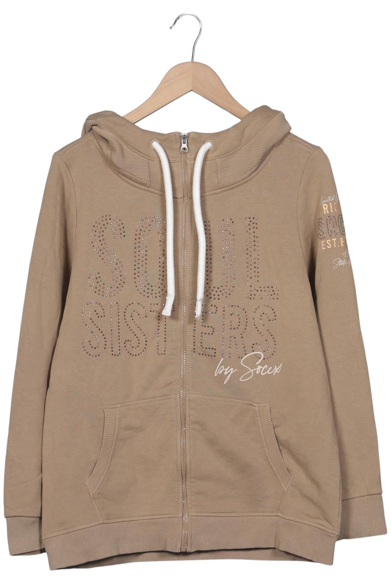 

Soccx Damen Kapuzenpullover, braun, Gr. 42