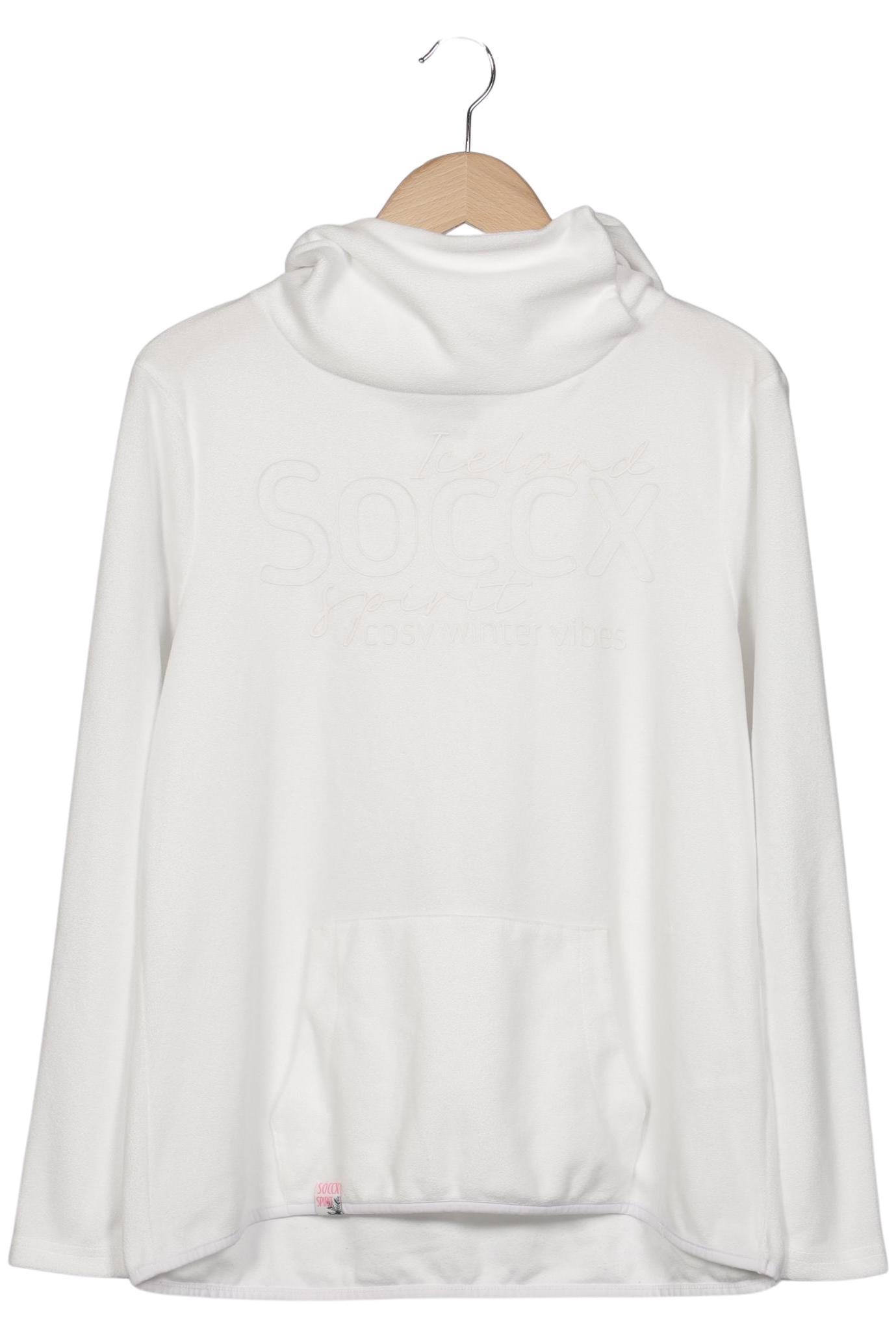 

Soccx Damen Kapuzenpullover, weiß, Gr. 40