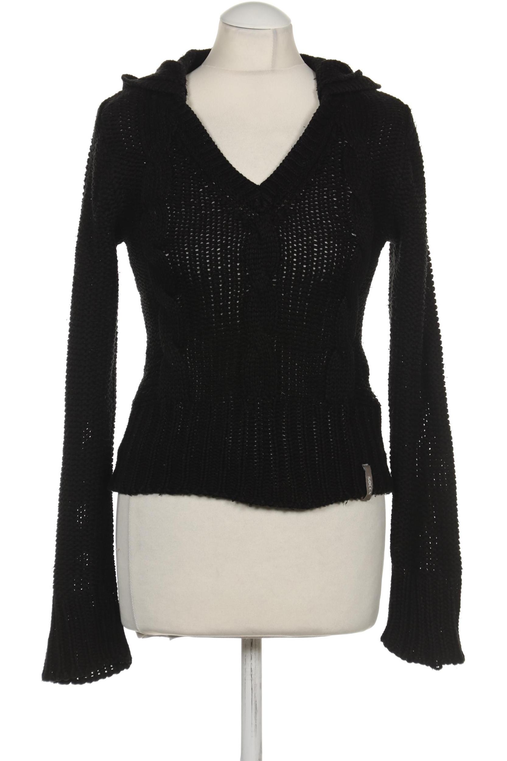 

SOCCX Damen Kapuzenpullover, schwarz