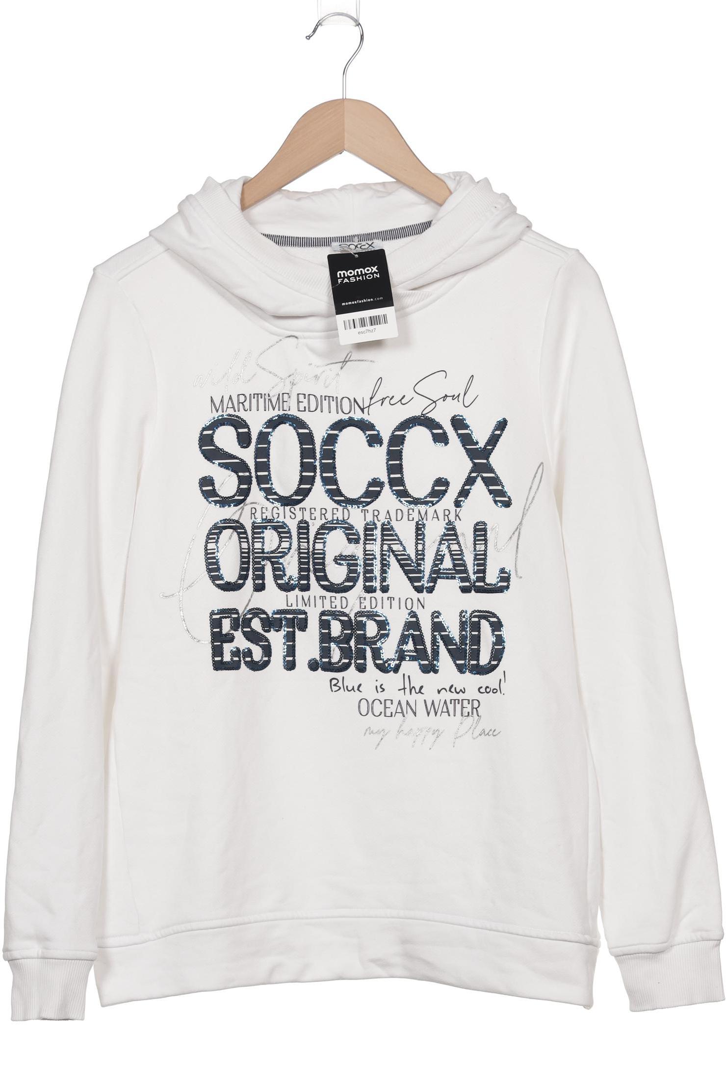 

Soccx Damen Kapuzenpullover, weiß, Gr. 40