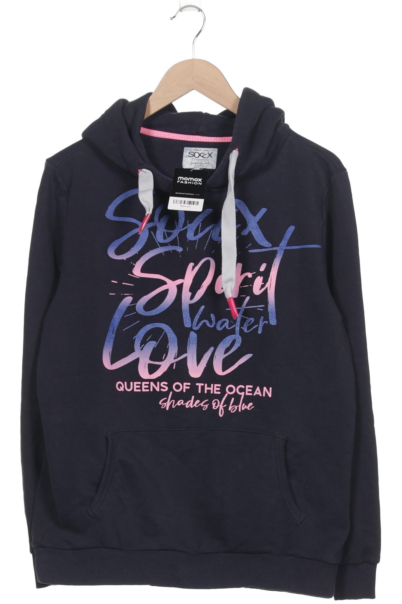 

Soccx Damen Kapuzenpullover, marineblau, Gr. 42