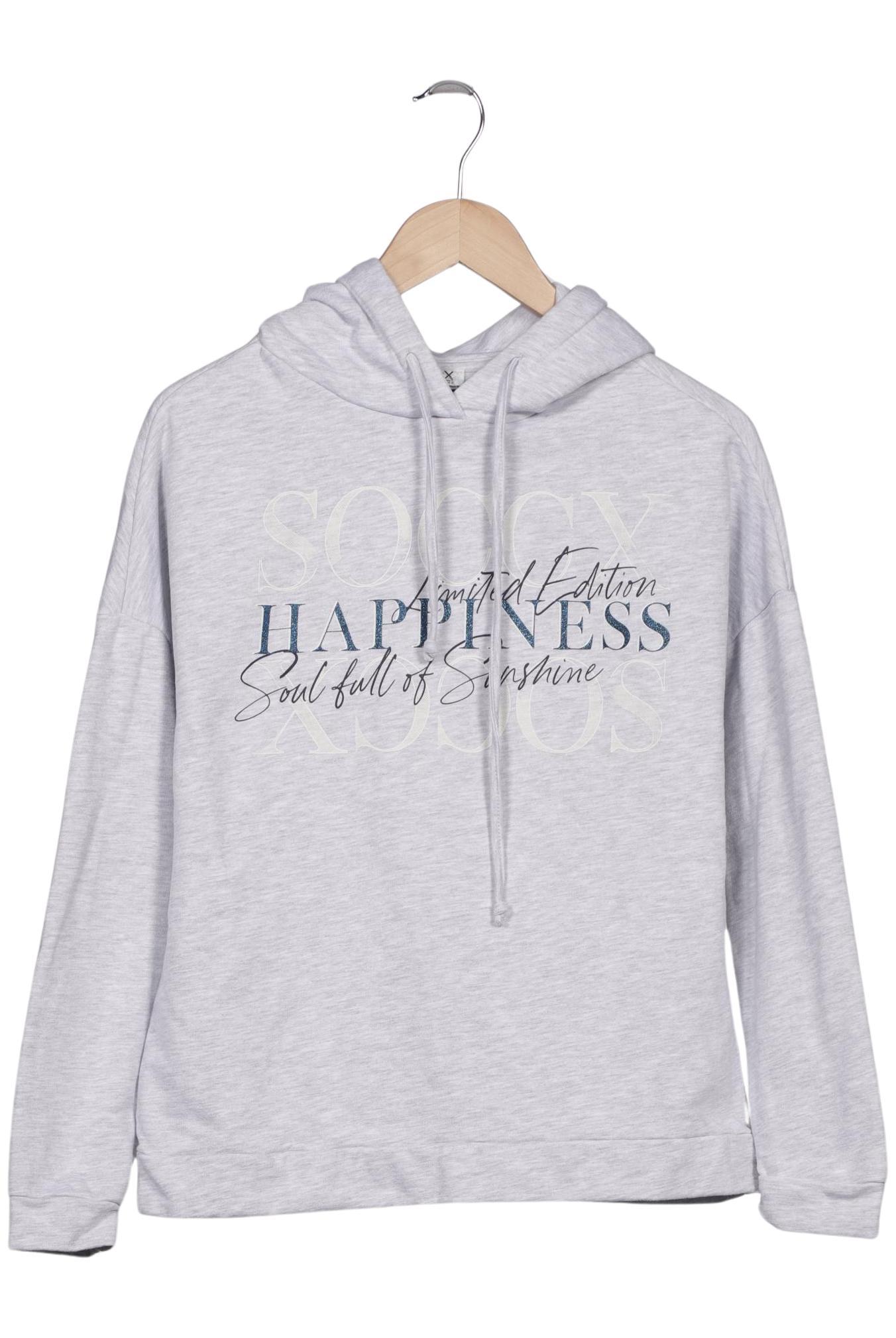 

Soccx Damen Kapuzenpullover, grau, Gr. 38