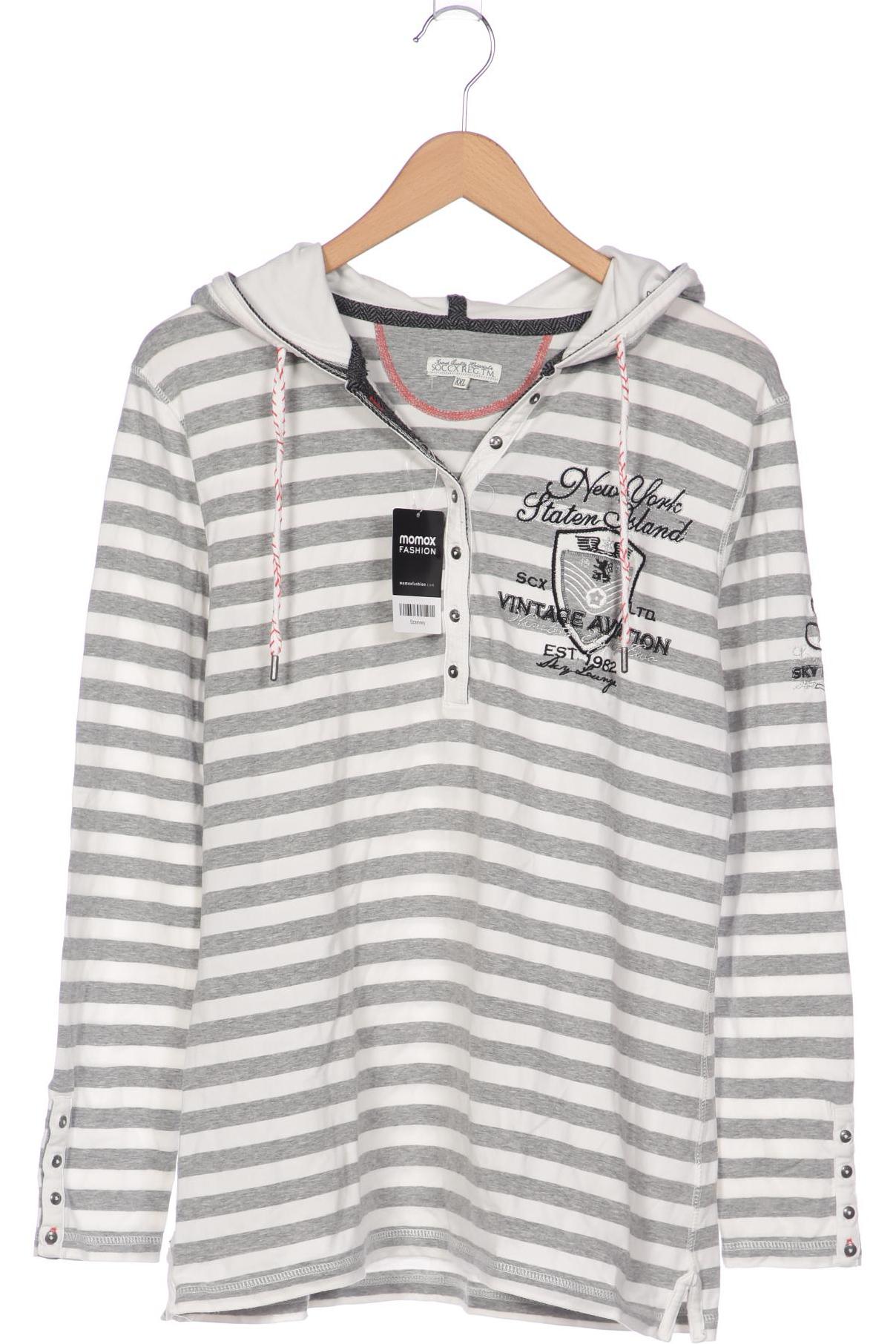 

Soccx Damen Kapuzenpullover, grau, Gr. 46