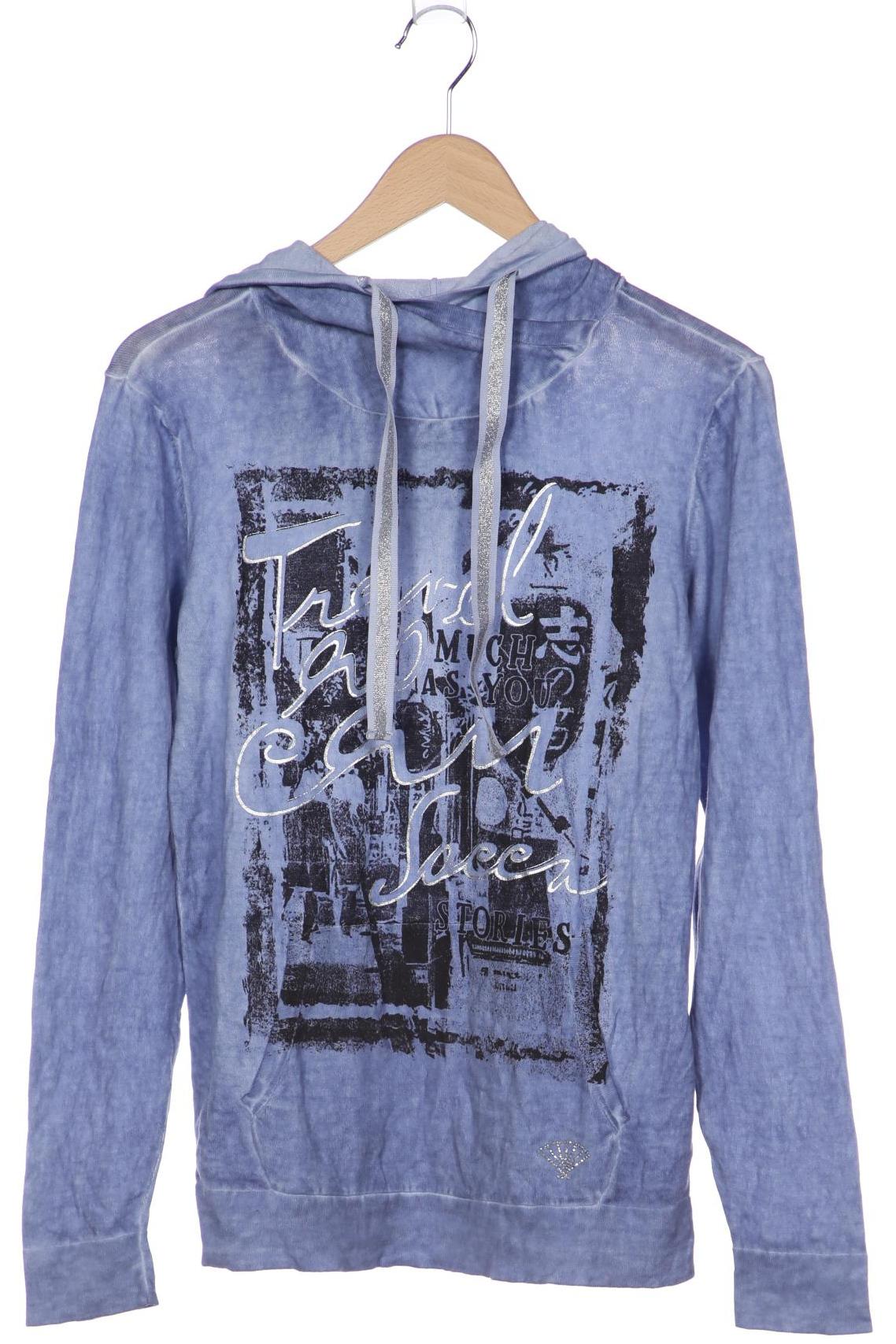 

Soccx Damen Kapuzenpullover, blau, Gr. 38