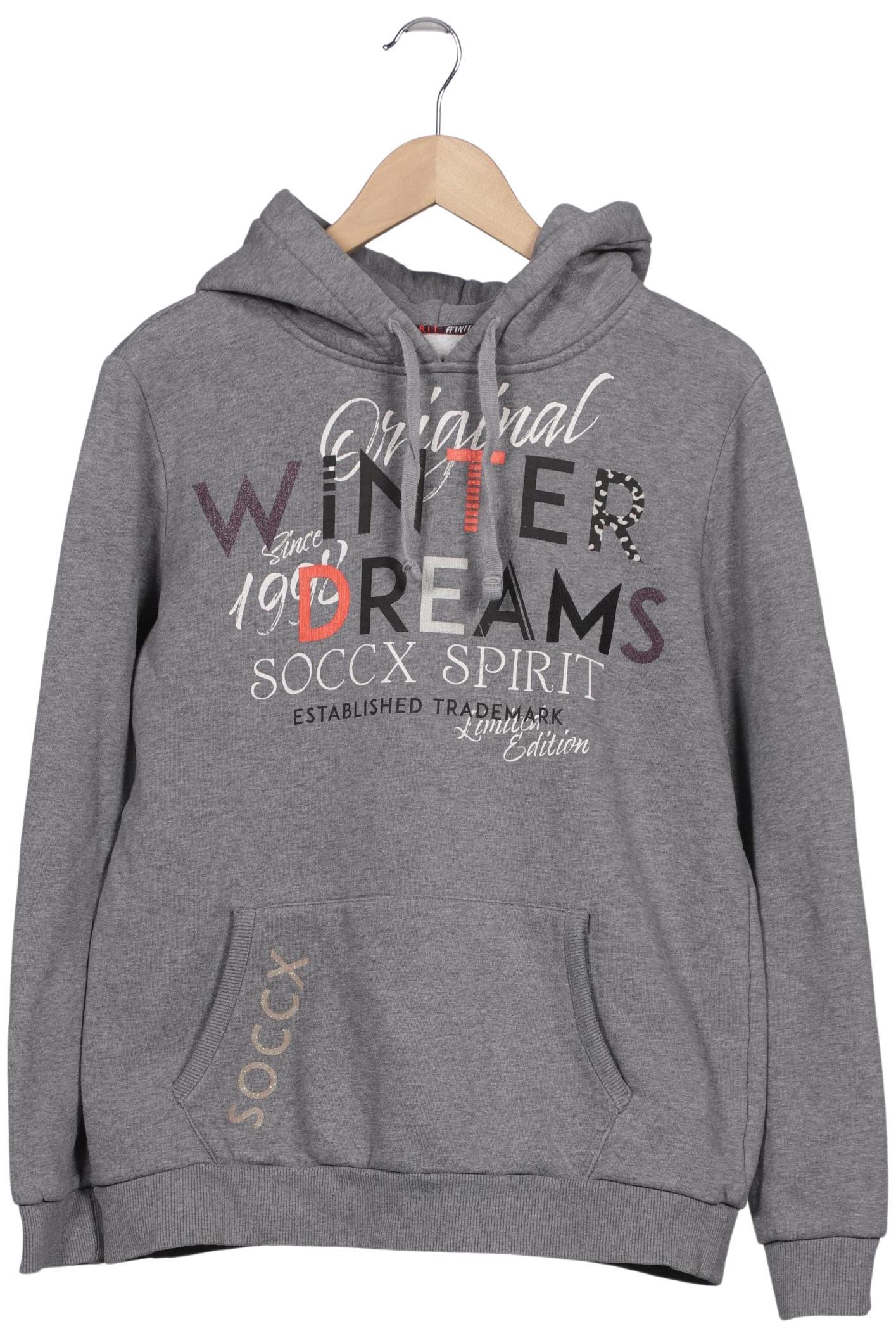 

Soccx Damen Kapuzenpullover, grau, Gr. 40