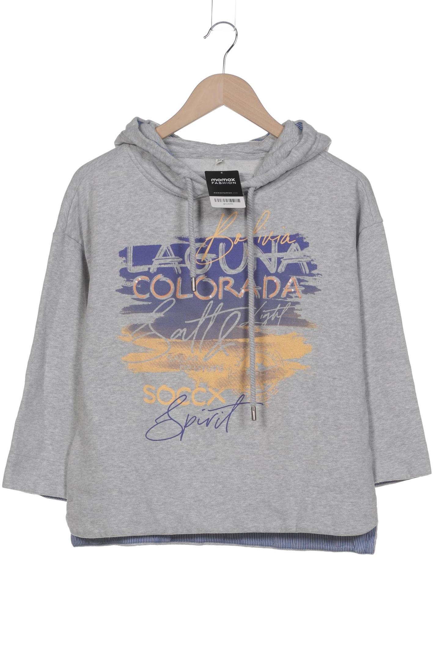 

Soccx Damen Kapuzenpullover, grau, Gr. 36