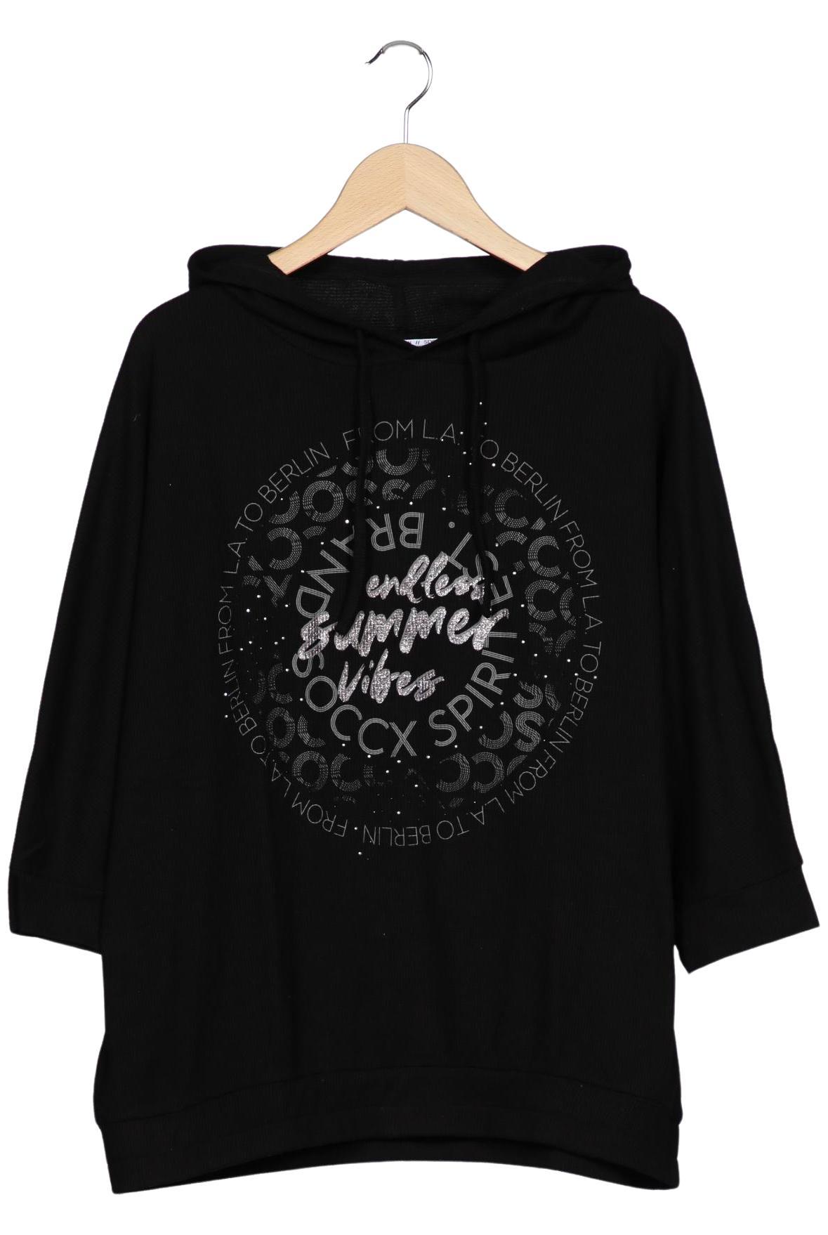 

Soccx Damen Kapuzenpullover, schwarz, Gr. 42