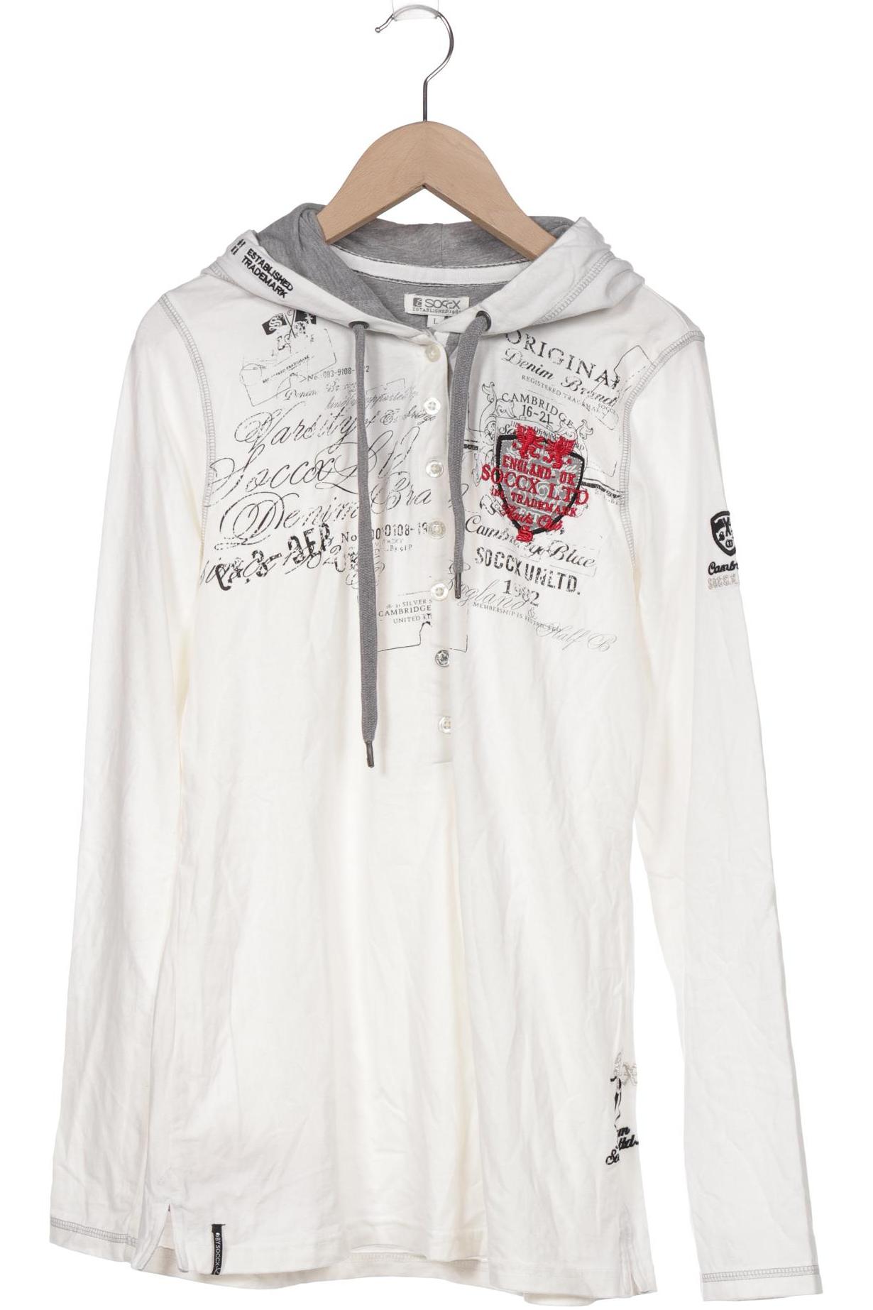 

SOCCX Damen Kapuzenpullover, weiß