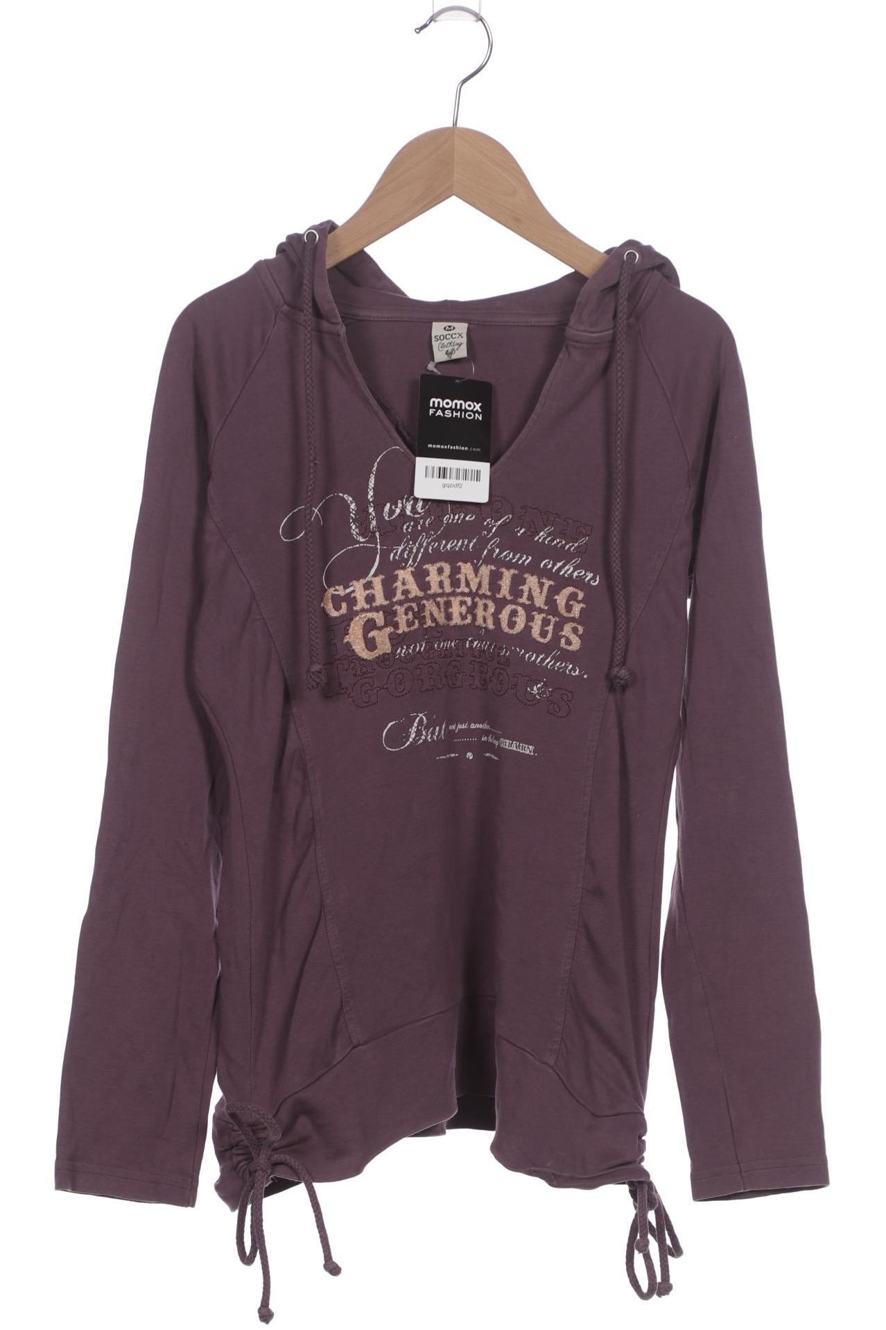 

Soccx Damen Kapuzenpullover, flieder, Gr. 38