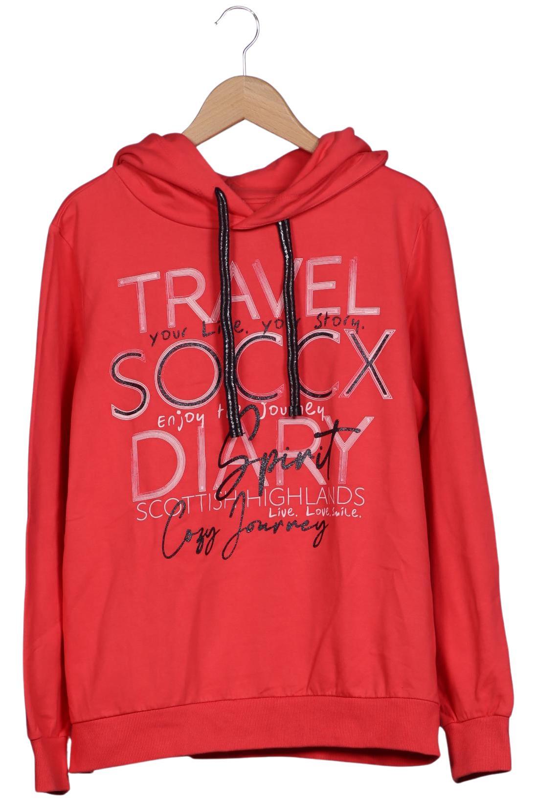 

Soccx Damen Kapuzenpullover, rot, Gr. 42