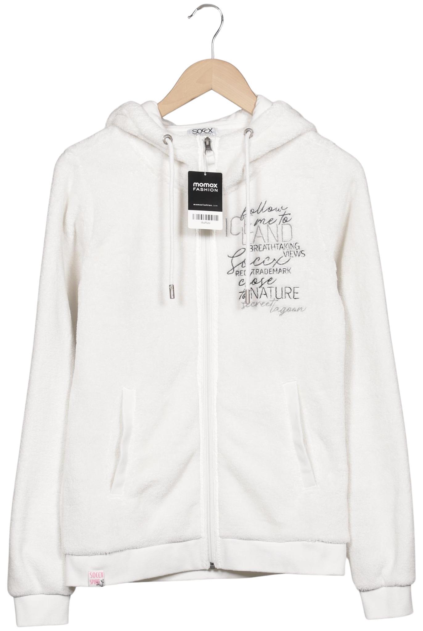 

Soccx Damen Kapuzenpullover, weiß, Gr. 36