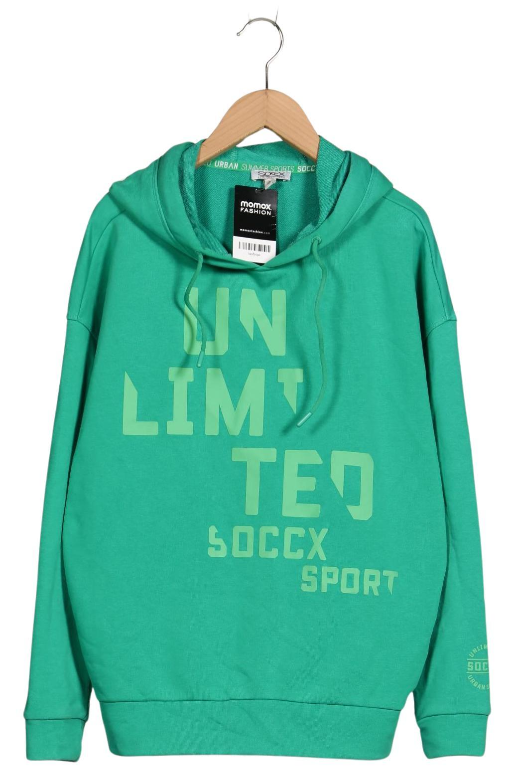 

Soccx Damen Kapuzenpullover, türkis, Gr. 38