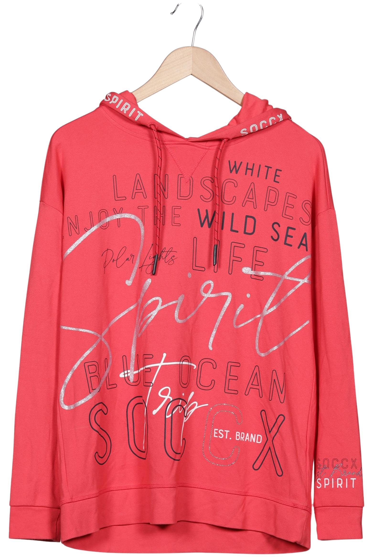 

Soccx Damen Kapuzenpullover, rot, Gr. 36