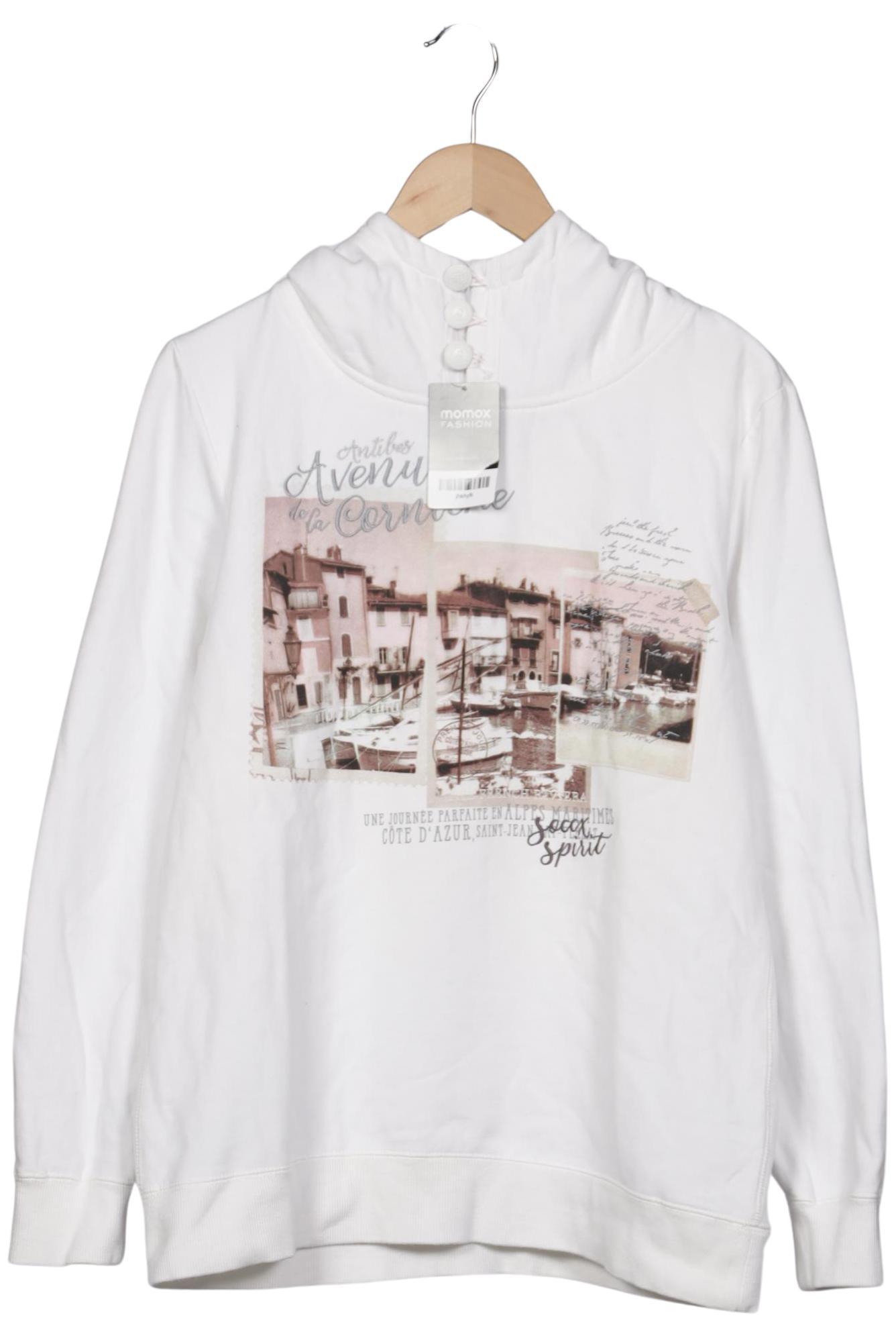 

Soccx Damen Kapuzenpullover, weiß, Gr. 40