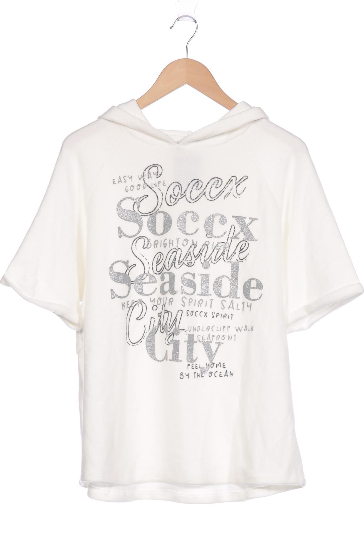 

Soccx Damen Kapuzenpullover, weiß, Gr. 44