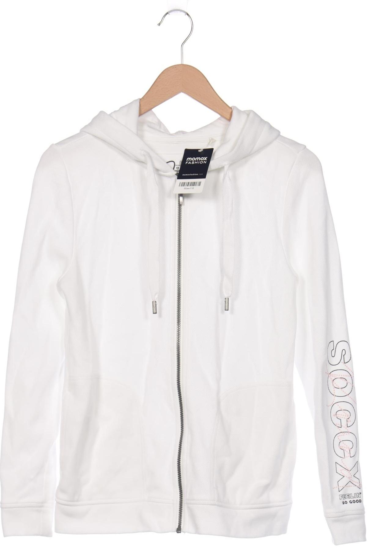 

Soccx Damen Kapuzenpullover, weiß, Gr. 36