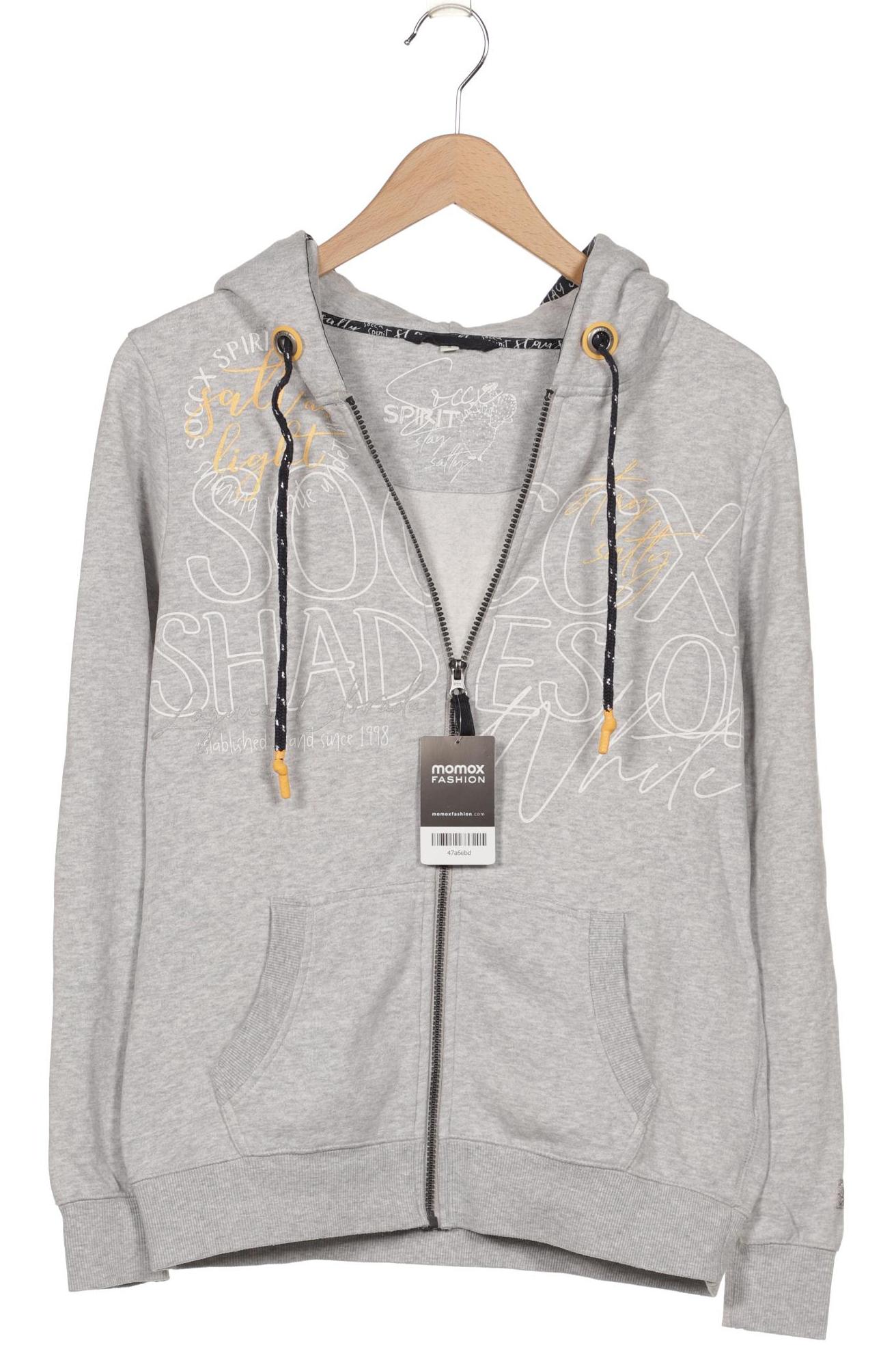 

Soccx Damen Kapuzenpullover, grau, Gr. 36