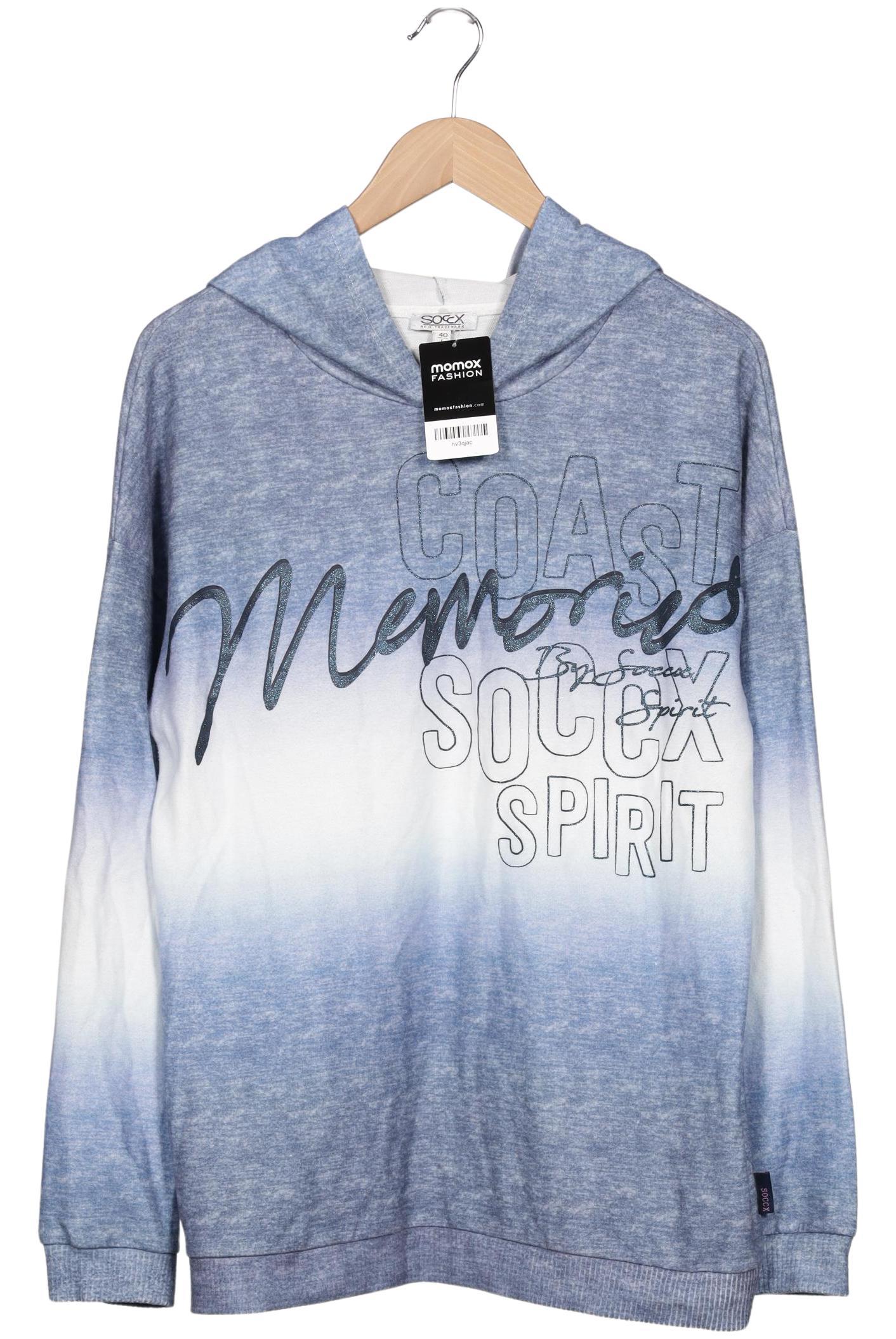 

Soccx Damen Kapuzenpullover, blau, Gr. 40