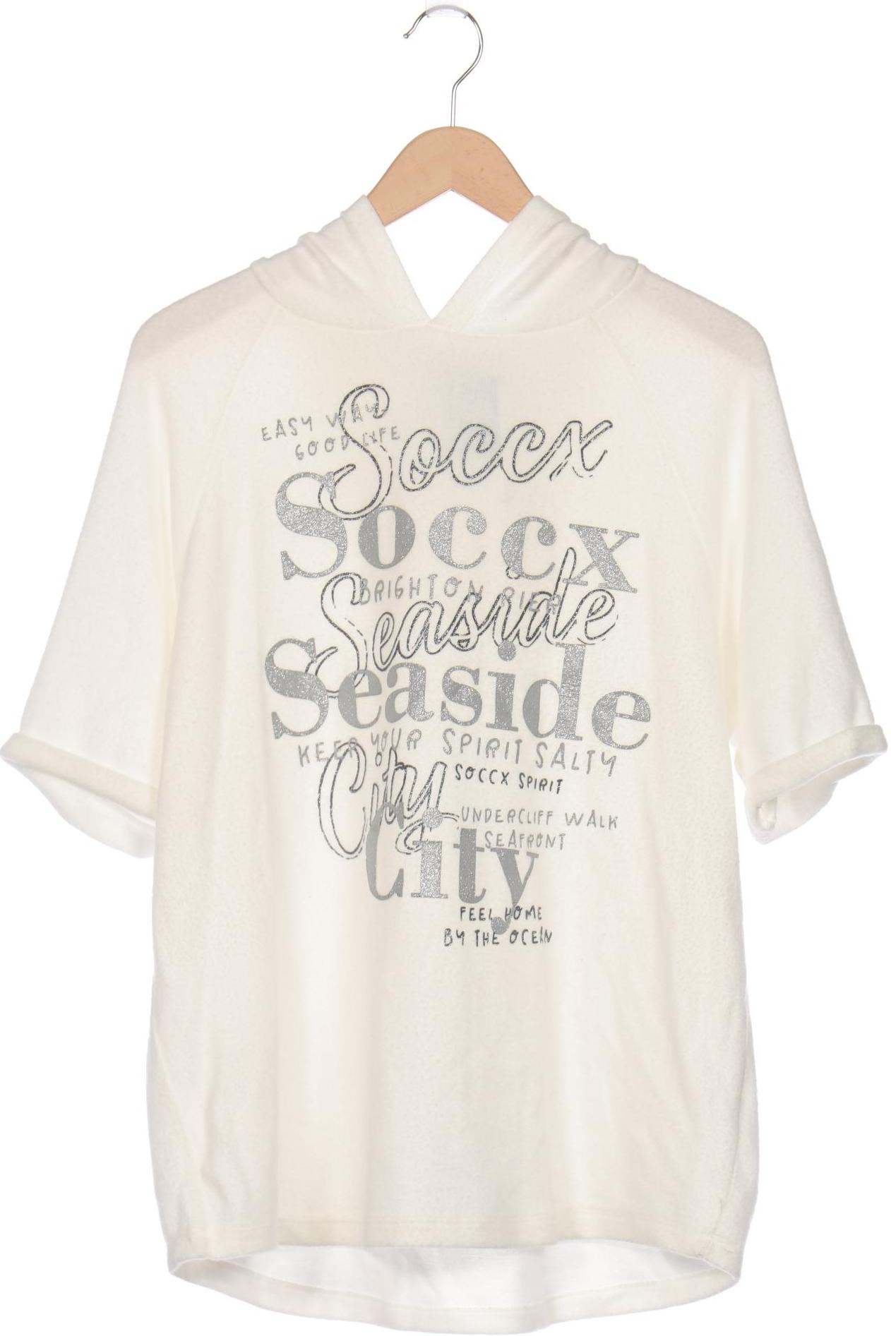 

Soccx Damen Kapuzenpullover, weiß, Gr. 44