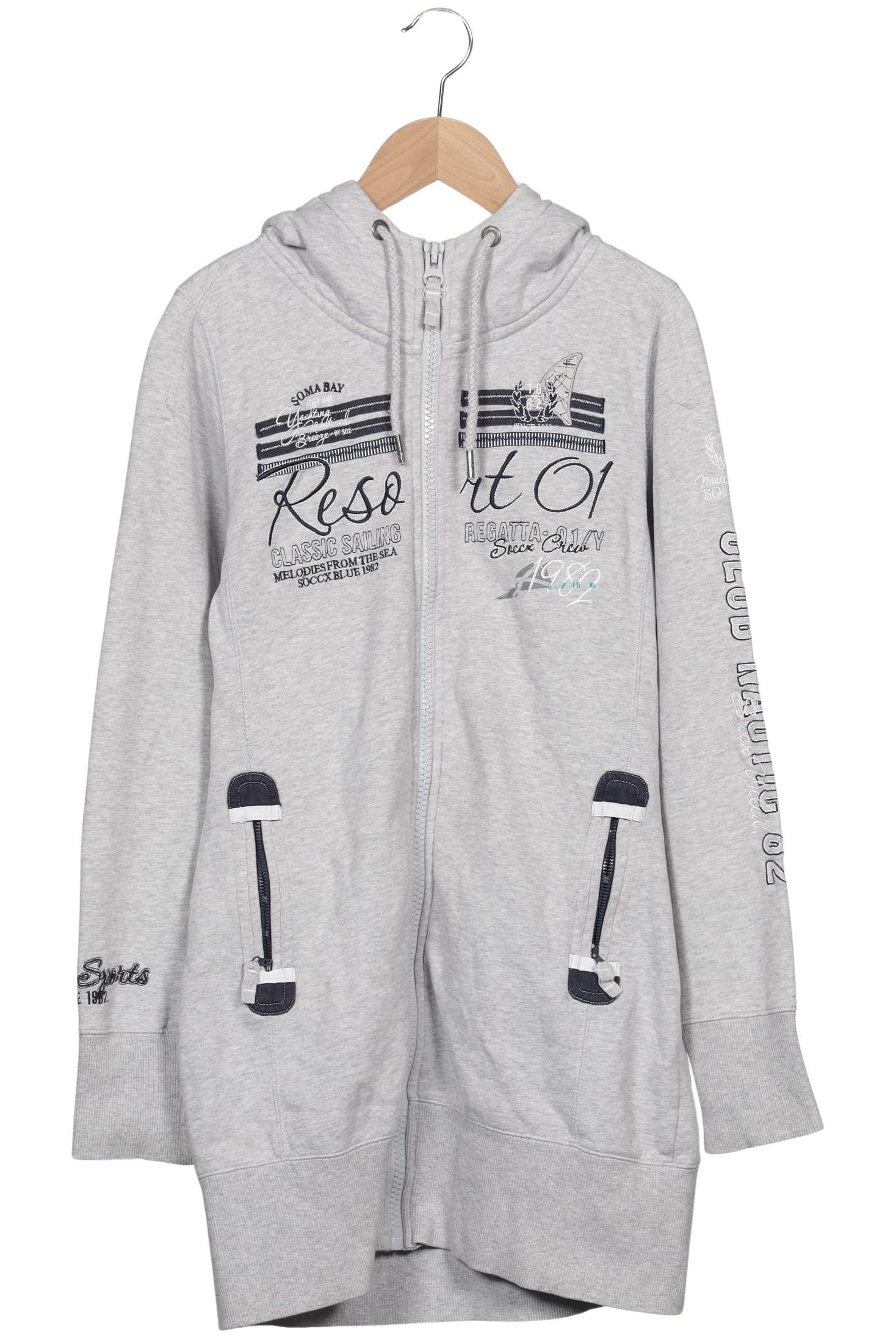 

Soccx Damen Kapuzenpullover, grau, Gr. 36