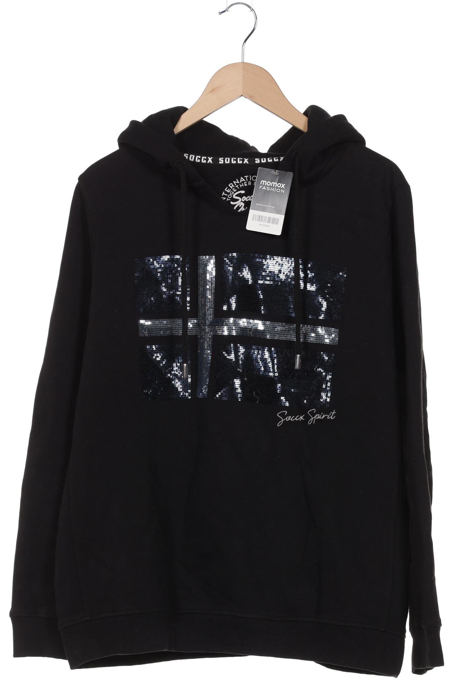 

Soccx Damen Kapuzenpullover, schwarz, Gr. 44