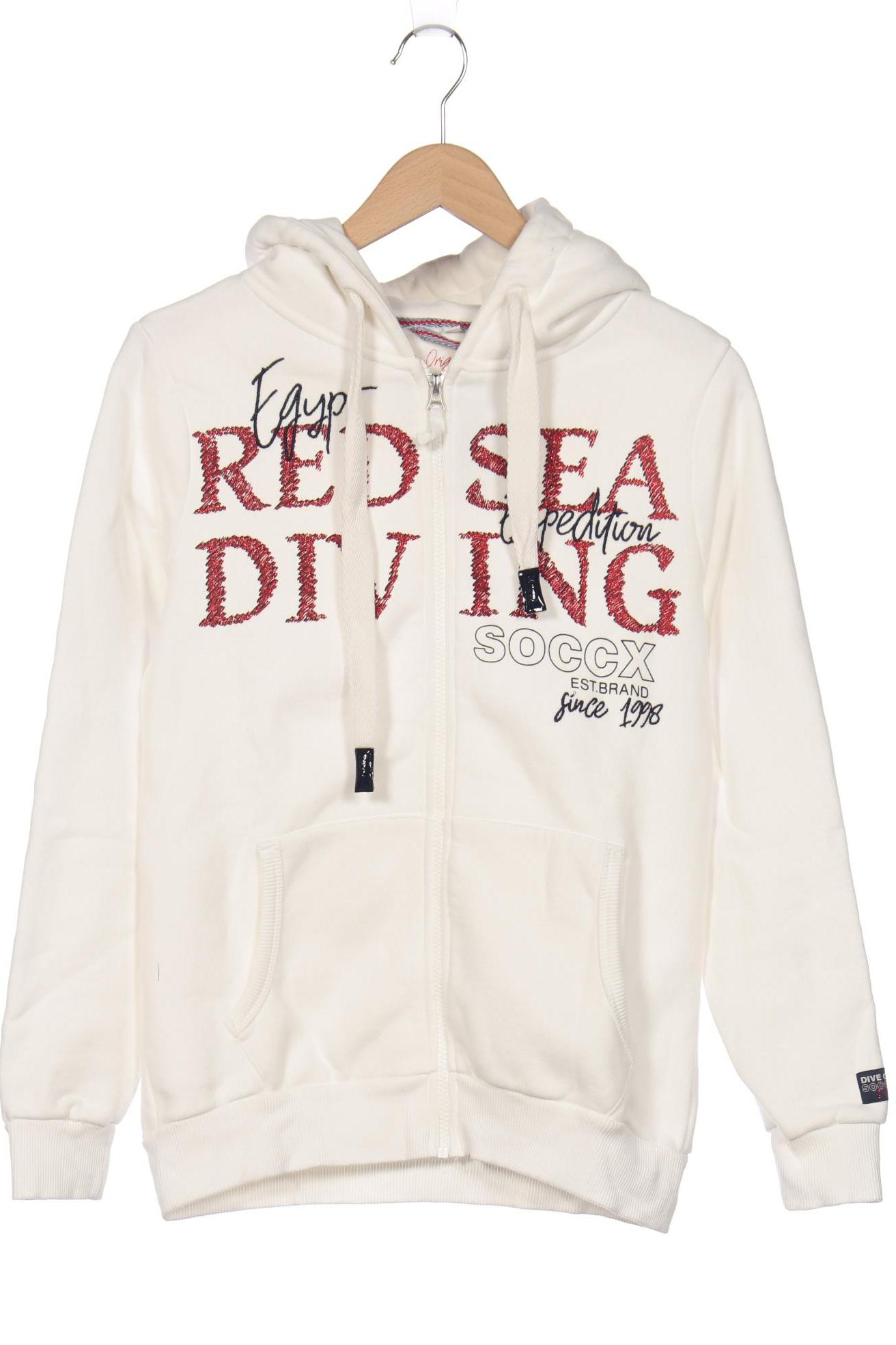

SOCCX Damen Kapuzenpullover, weiß