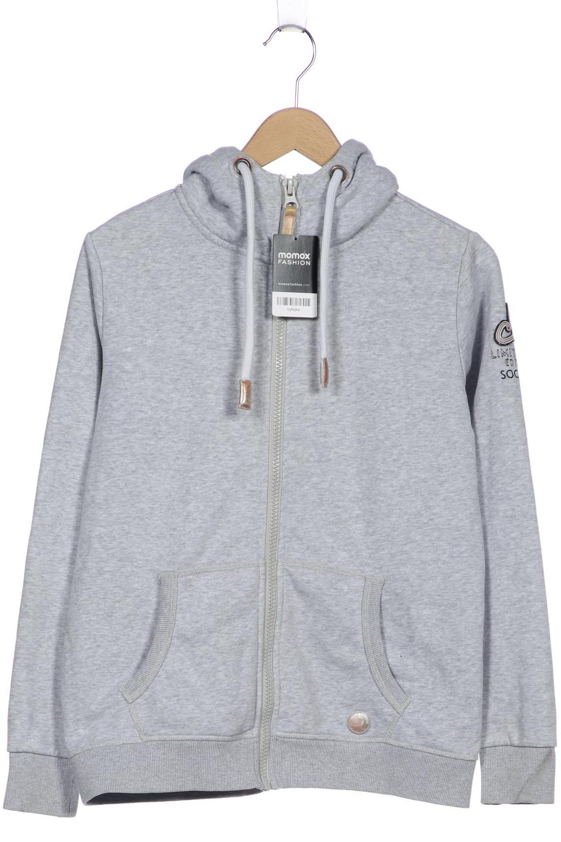 

SOCCX Damen Kapuzenpullover, grau