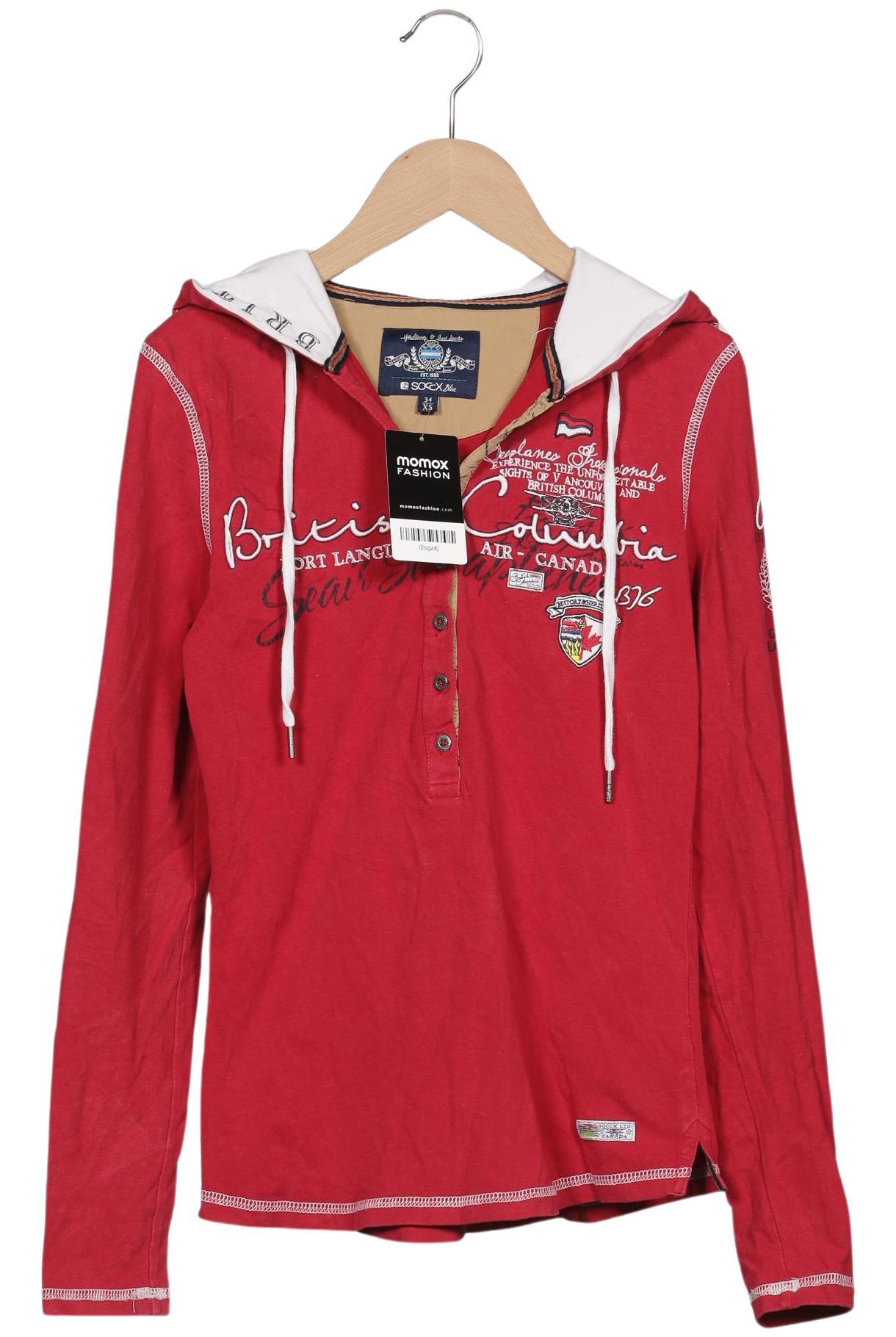 

Soccx Damen Kapuzenpullover, rot, Gr. 34