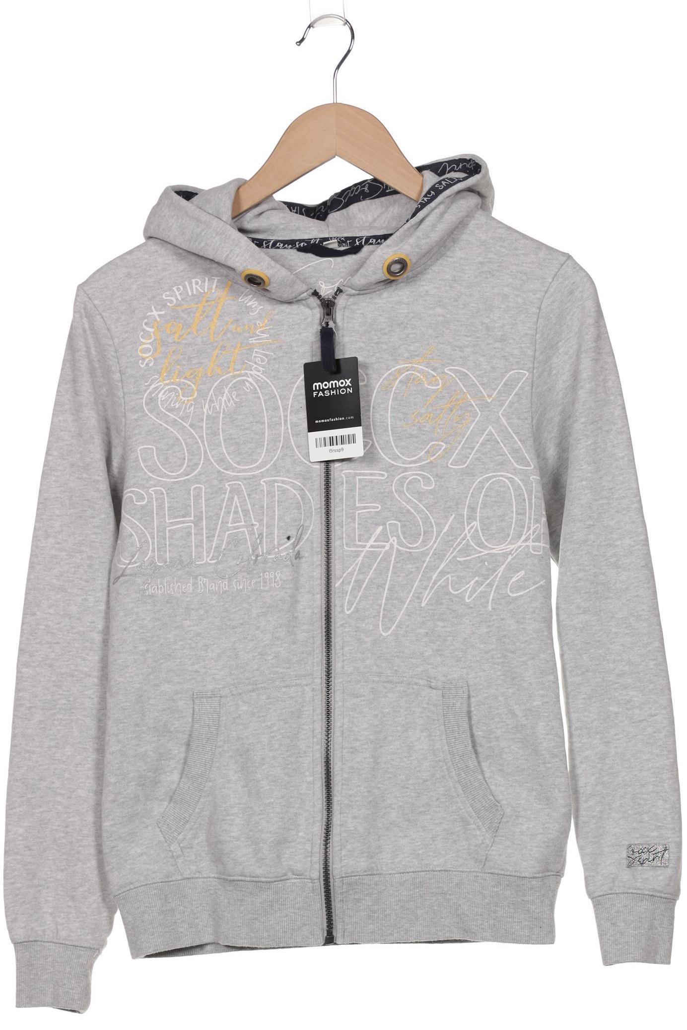 

Soccx Damen Kapuzenpullover, grau, Gr. 36