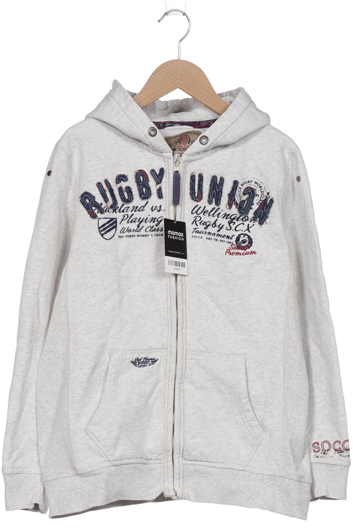 

SOCCX Damen Kapuzenpullover, grau