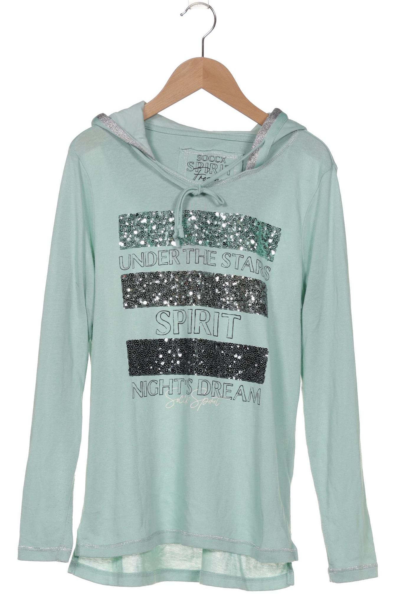 

Soccx Damen Kapuzenpullover, türkis, Gr. 38