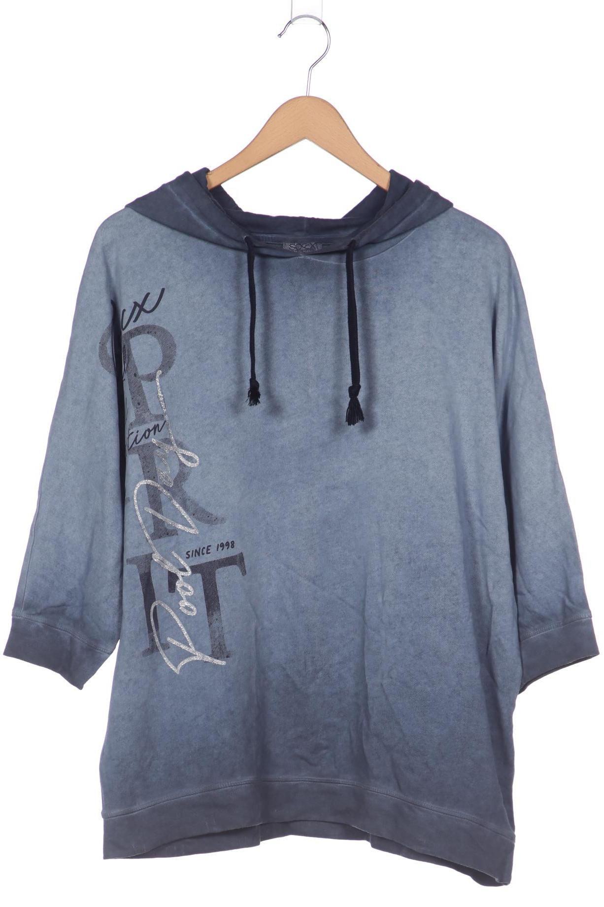 

Soccx Damen Kapuzenpullover, blau, Gr. 40