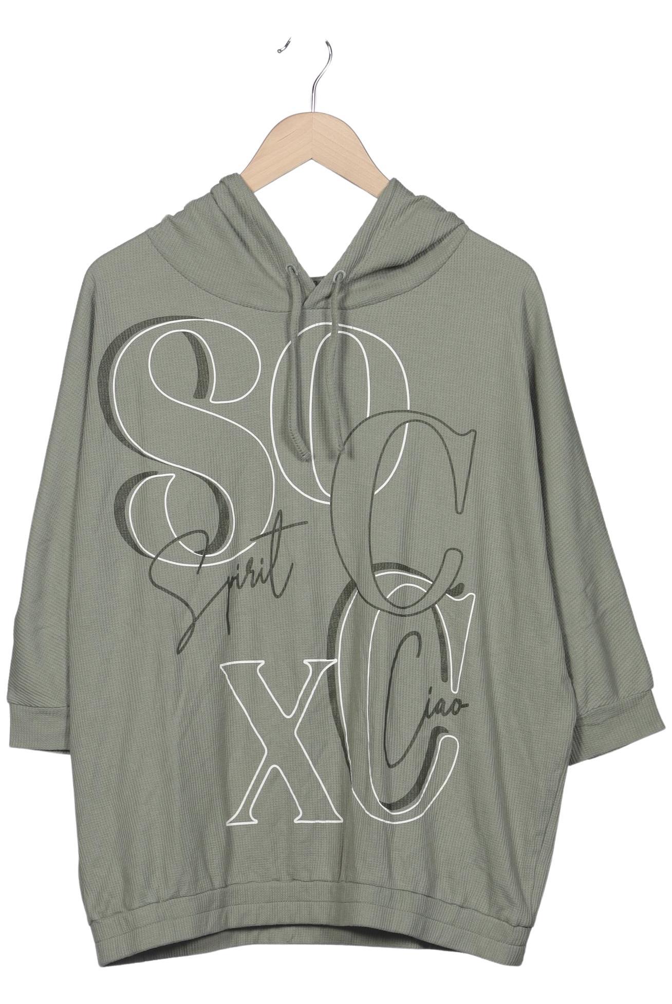 

Soccx Damen Kapuzenpullover, grün, Gr. 38