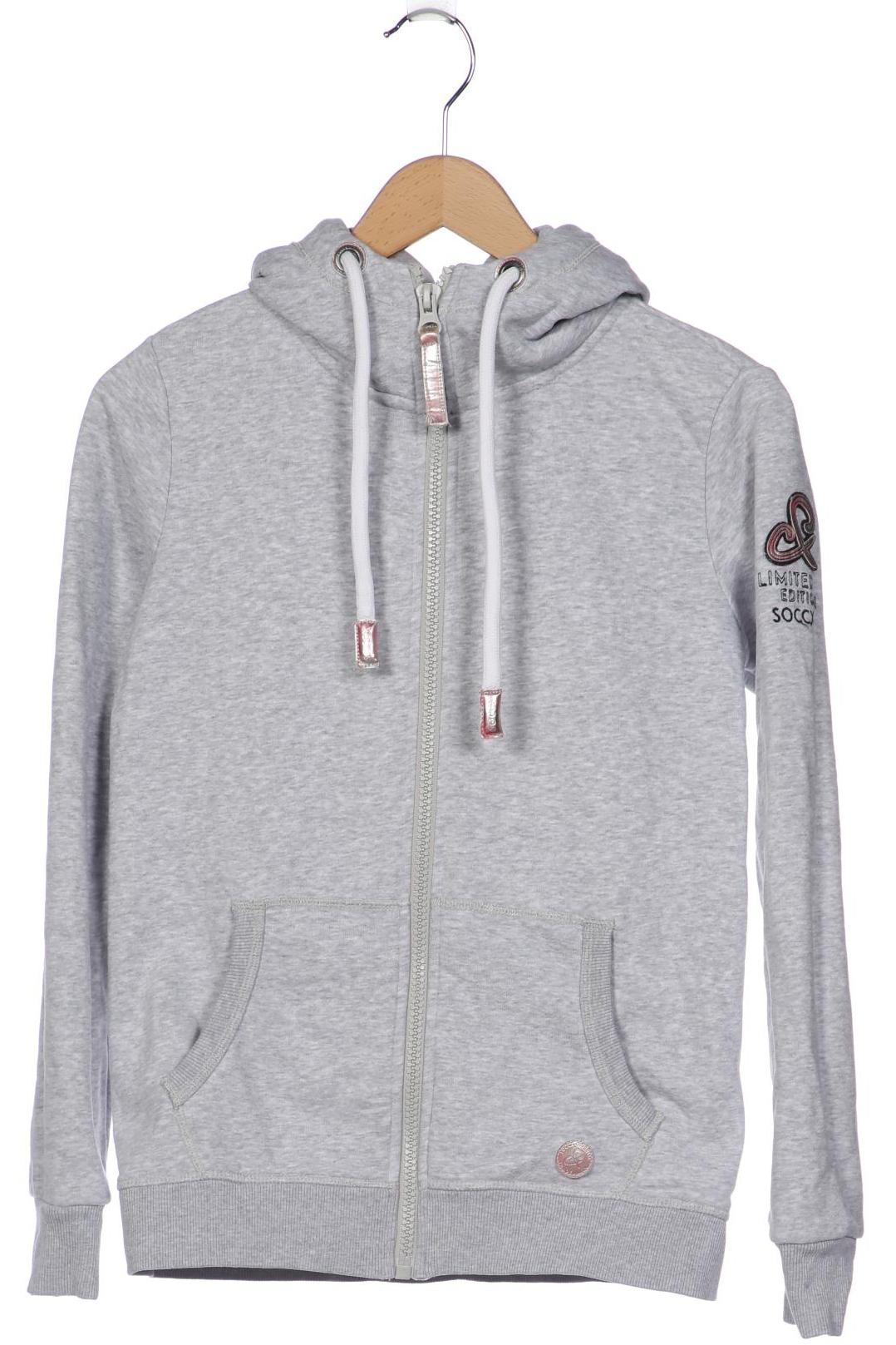 

Soccx Damen Kapuzenpullover, grau, Gr. 36