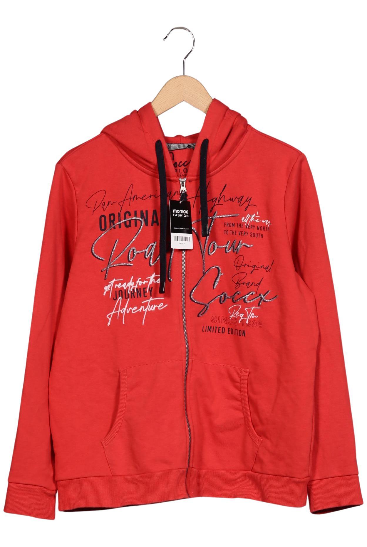

Soccx Damen Kapuzenpullover, rot, Gr. 40
