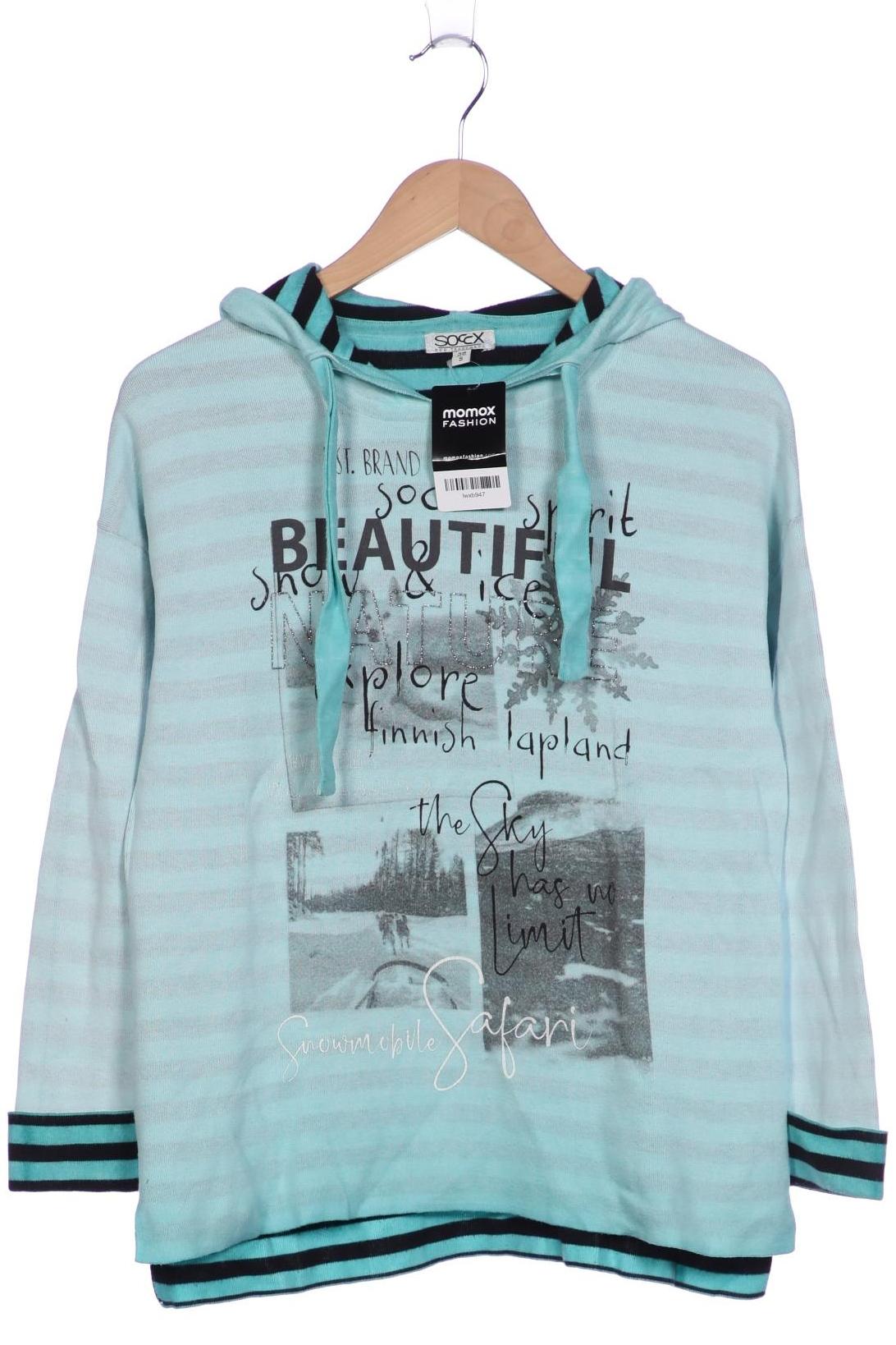 

Soccx Damen Kapuzenpullover, türkis, Gr. 36