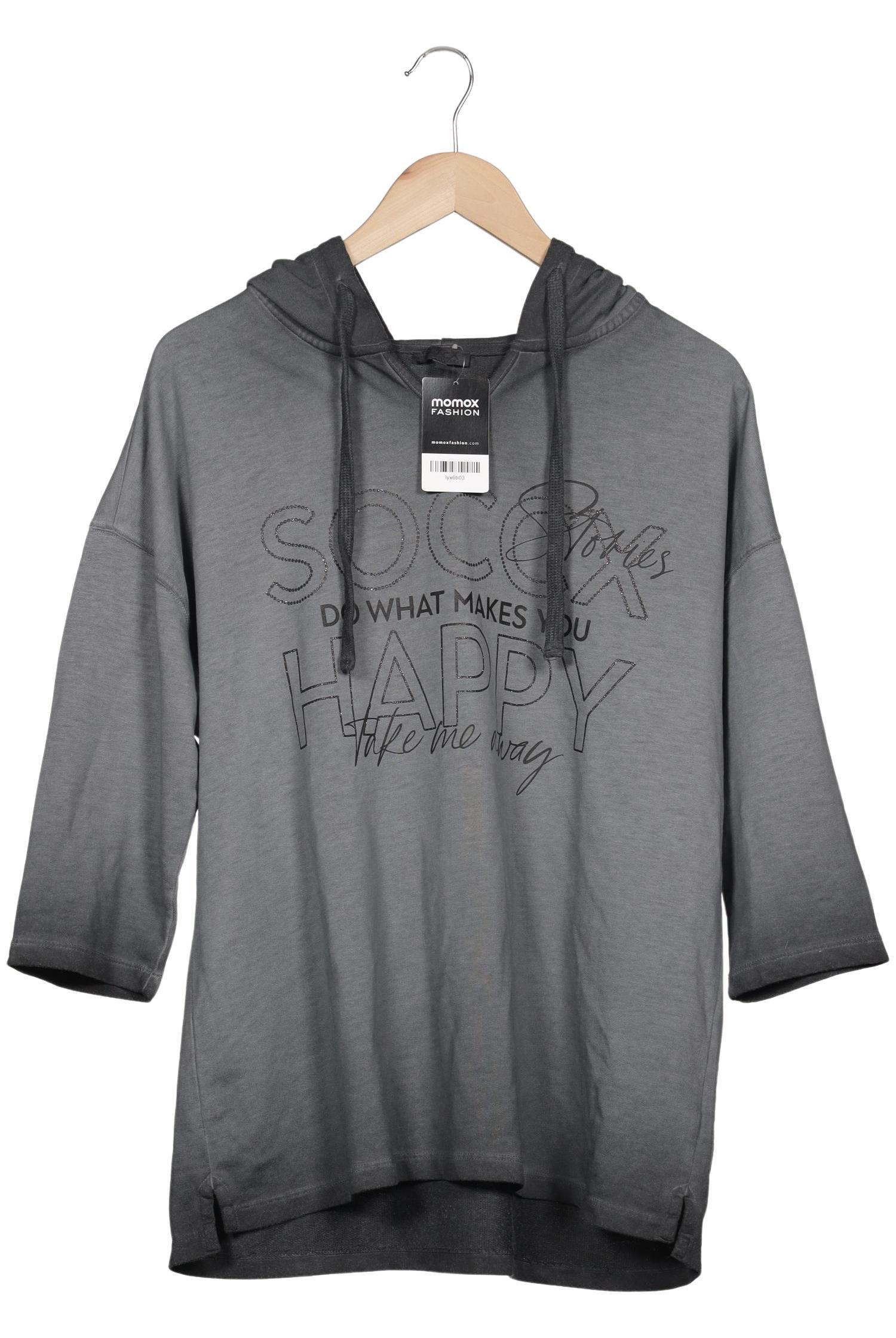 

Soccx Damen Kapuzenpullover, grau, Gr. 42