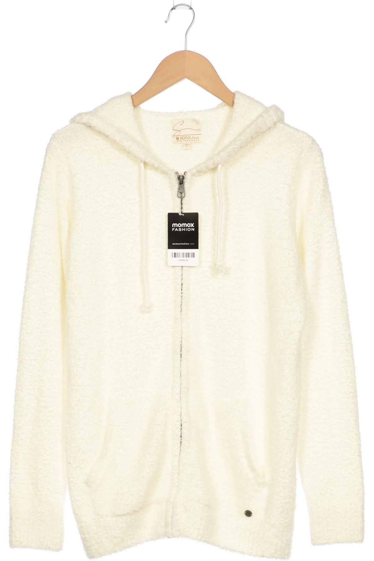 

Soccx Damen Kapuzenpullover, cremeweiß, Gr. 40