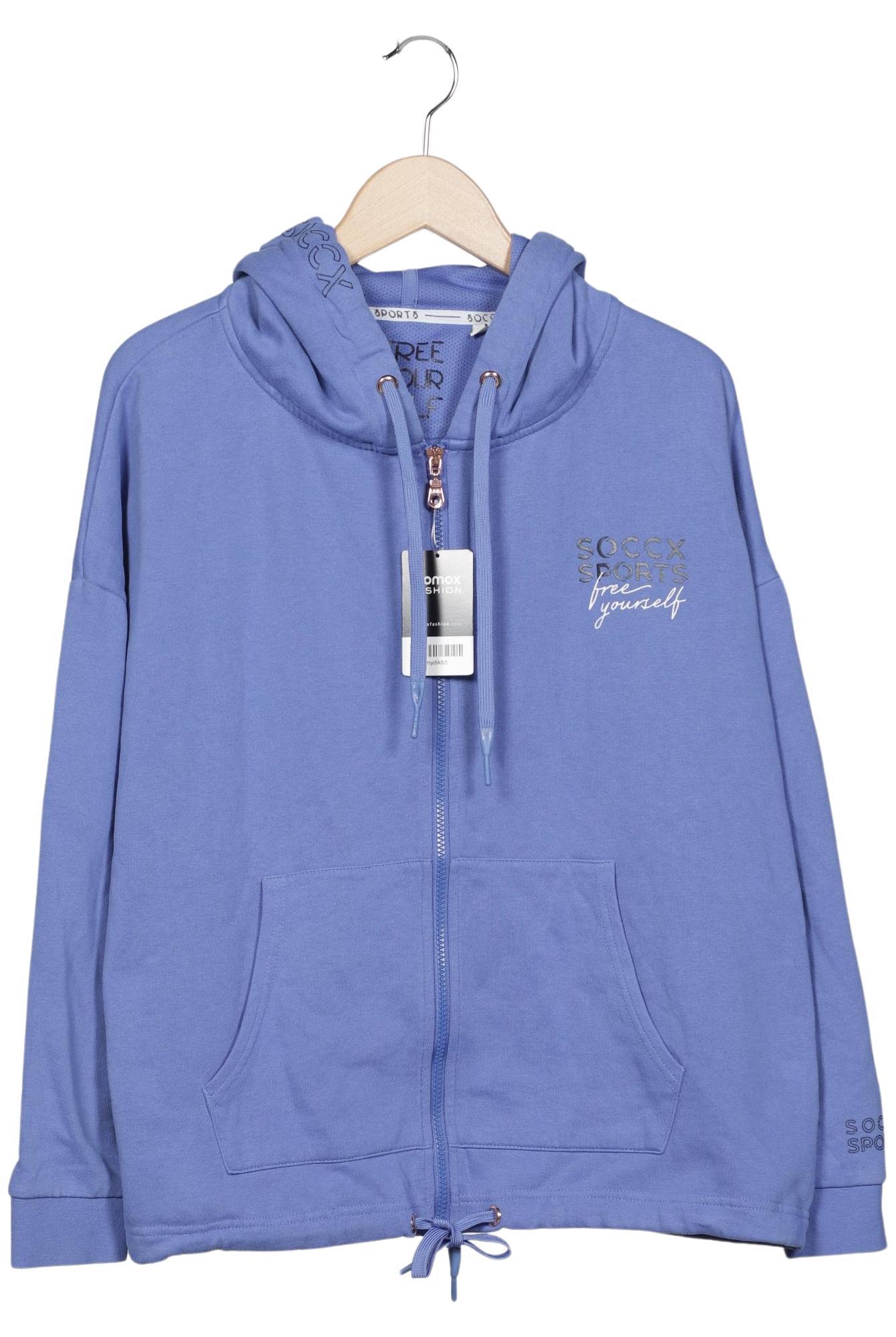 

Soccx Damen Kapuzenpullover, hellblau, Gr. 40