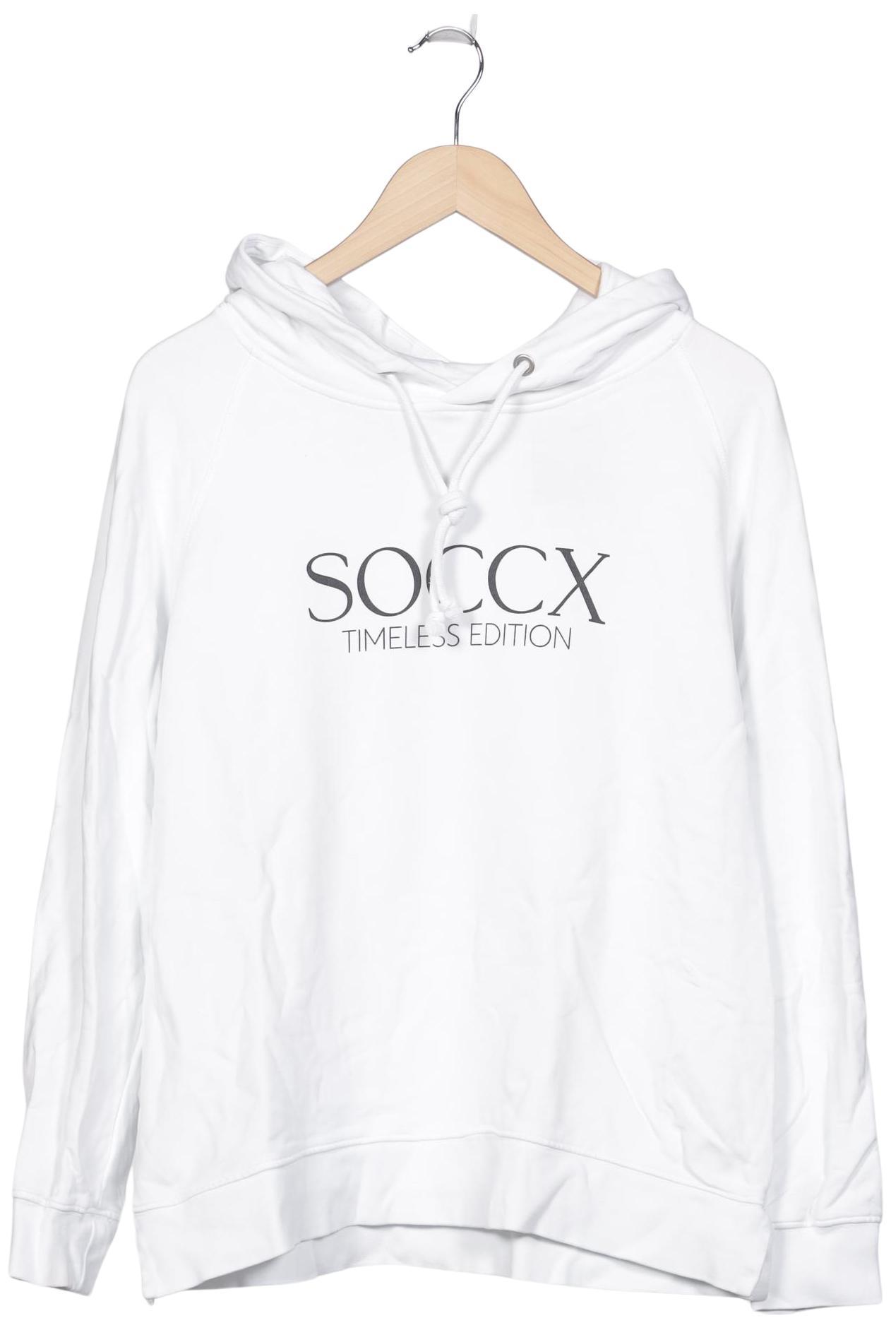 

Soccx Damen Kapuzenpullover, weiß, Gr. 40